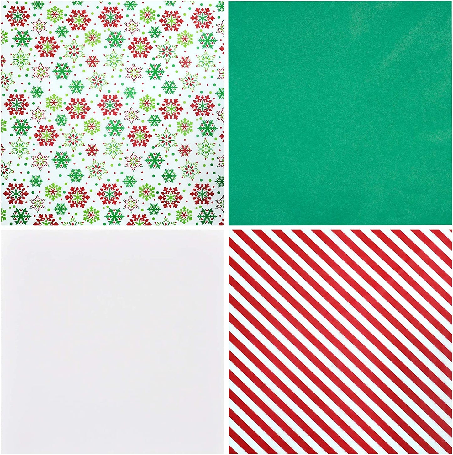 SYNCFUN 150 Sheets Christmas Tissue Paper Bulk 20"x 20" Assorted Hologram & Prints Easy and Fast Holiday Gift Wrapping for Party Favors Goody Bags, Xmas Presents Wrapping Stocking Stuffers