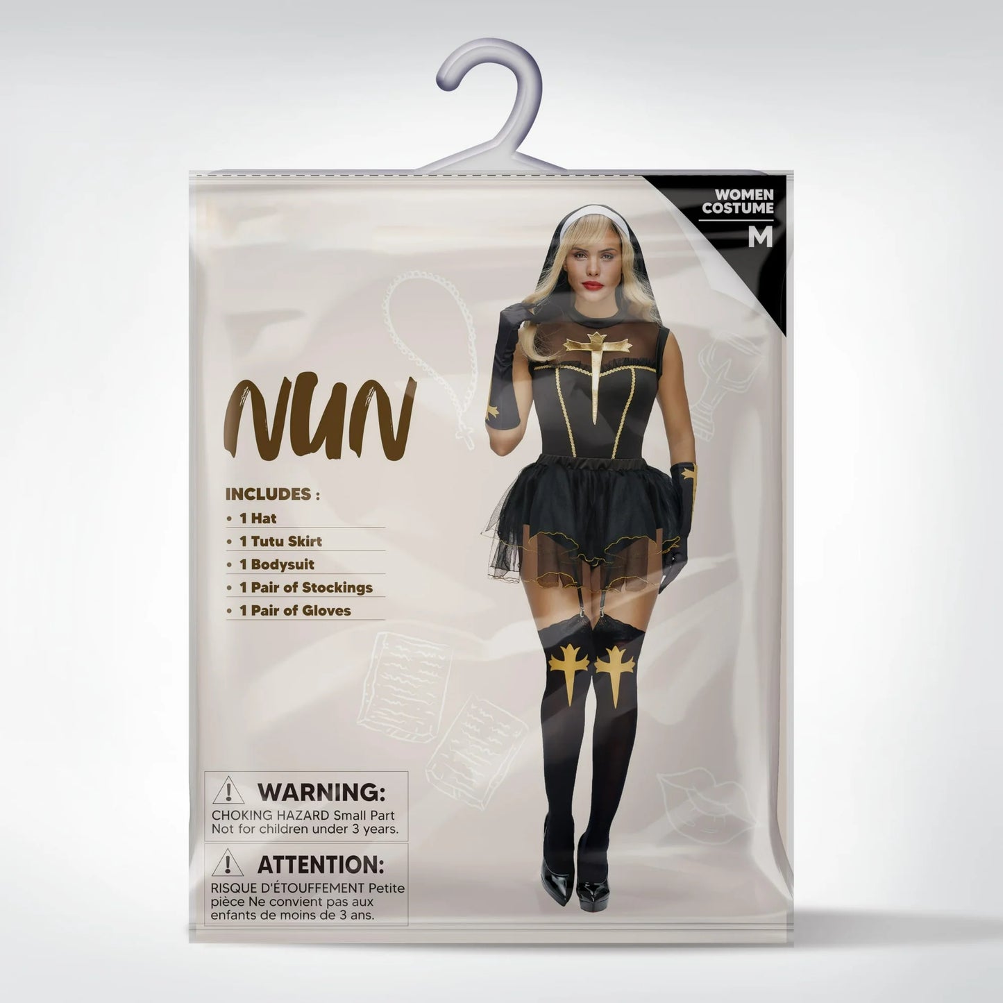 SYNCFUN Women Nun Costume for Halloween Costumes Woman