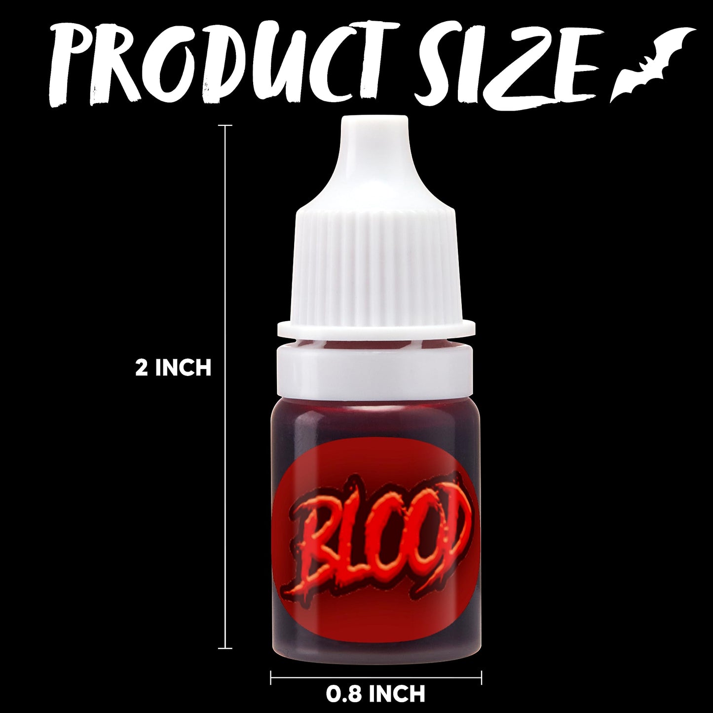 SYNCFUN 6 Pcs Halloween Fake Blood,Mini Vampire Blood Makeup Bottle,Halloween Blood Zombie Makeup,Vampire Makeup Kit for Adults,Halloween Costume Vampire Accessories