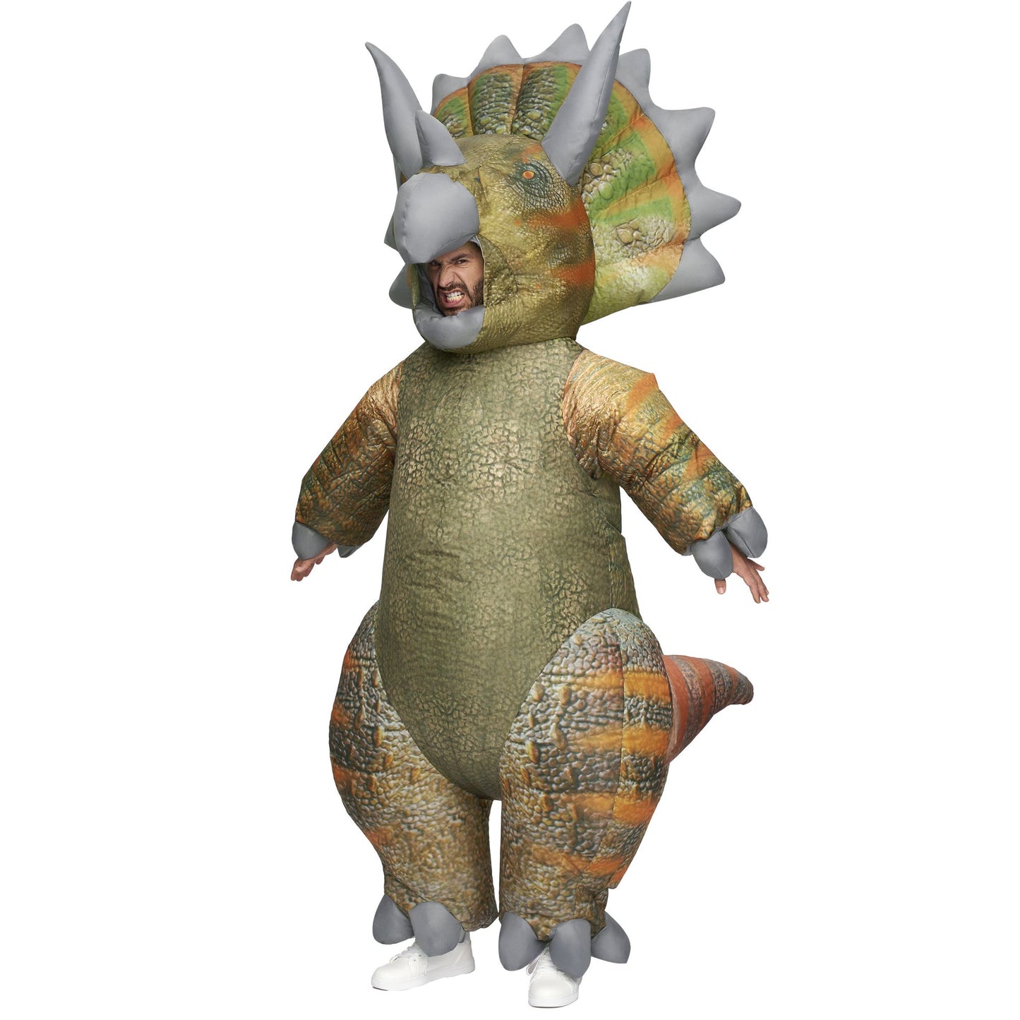 Syncfun Inflatable Costumes for Adult, Full Body Triceratops Blow Up Costumes, Dinosaur Inflatable Costumes for Halloween Party Dress Up Cosplay