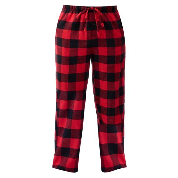 Joyfy Men Christmas Pajamas, Red and Black Plaid Pajamas with Pockets, Buffalo Plaid Pajamas