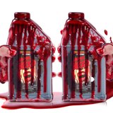 Joyfy 2 Pcs 16 oz Halloween Fake Blood,Vampire Blood Makeup Bottle,Halloween Blood Zombie Makeup,Vampire Makeup Kit for Adults,Halloween Costume Vampire Accessories