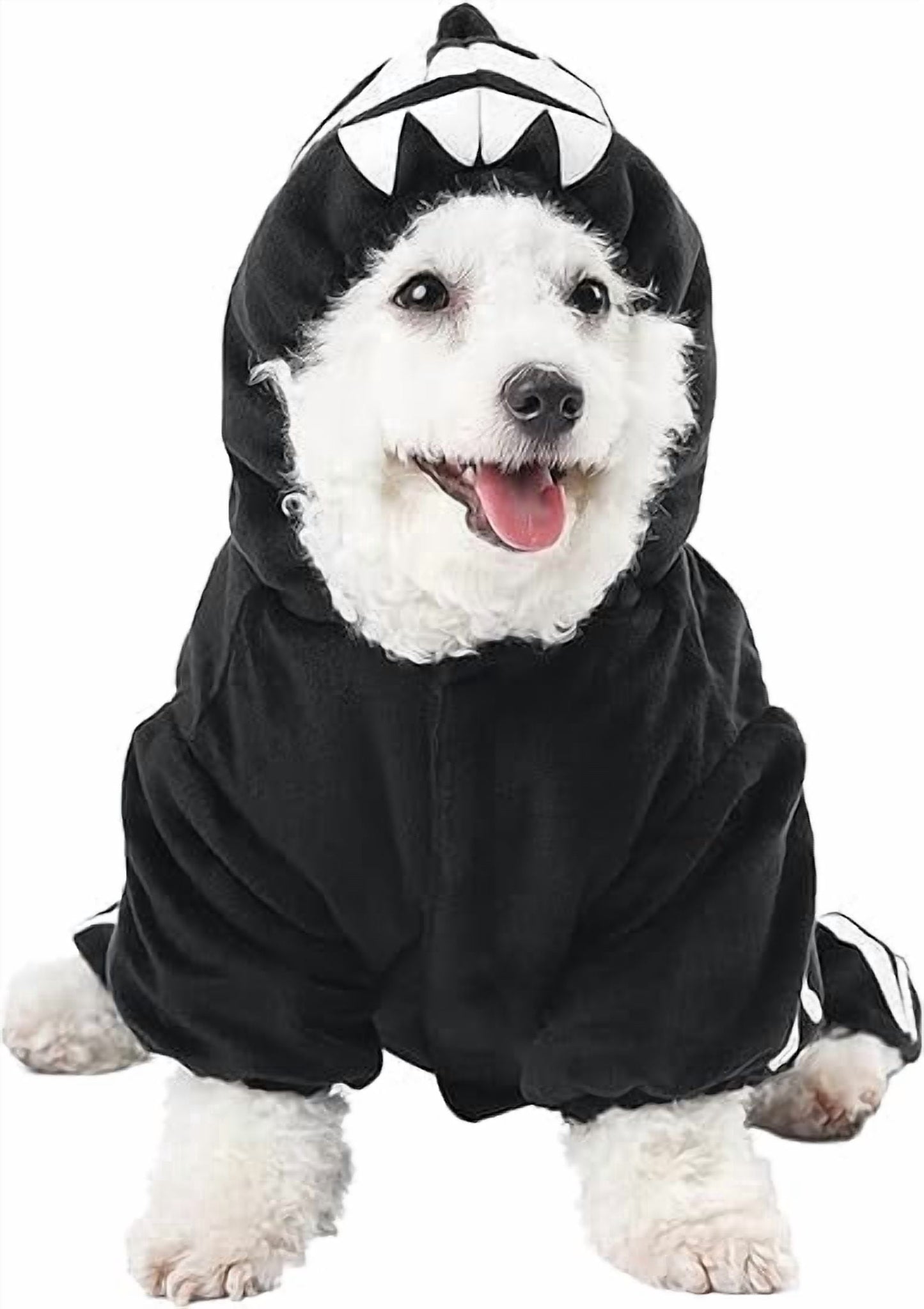 Joyfy Pet Dog Skeleton Hoodie Costume, Halloween Costume for Dogs with Plush Skeleton Design for Party and Outdoor Play,Large
