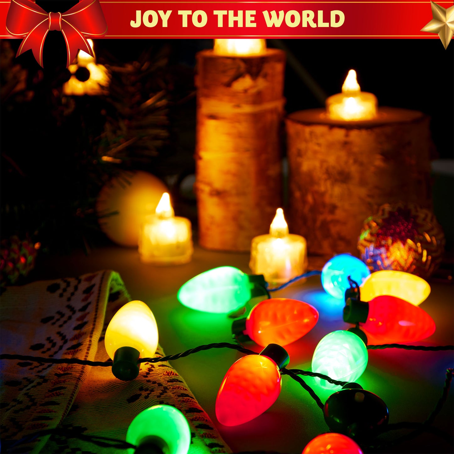 SYNCFUN 9 Pcs Christmas LED Light up Bulb Necklaces 9 Bulbs LED Necklaces Holiday Costume Accessories for Christmas Xmas Party Favor Party Supplies