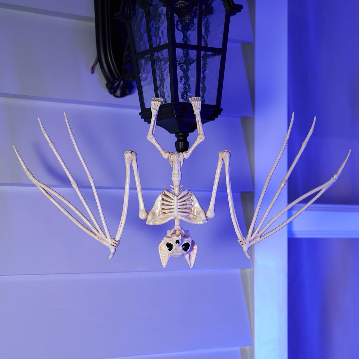 Joyfy 11" Bat Skeleton Halloween Decoration, Posable Plastic Animals Halloween Skeleton for Indoor Outdoor Halloween Decorations