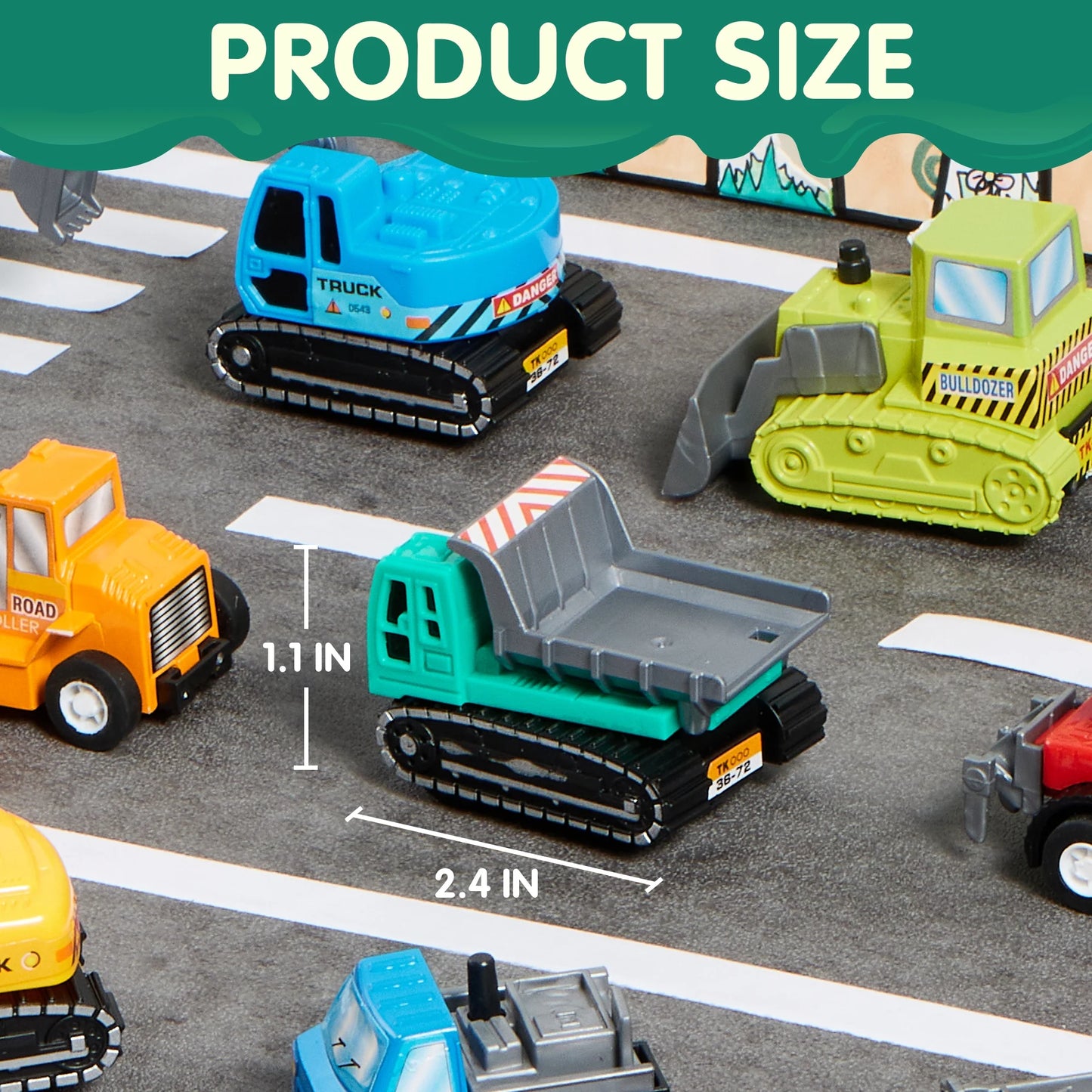 Syncfun 18 Pcs Toy Cars for kids, Friction Pull Back Play Car Vehicle Party Favors, Mini Excavator Toy Trucks for Boys 2 3 4 5 6 Years Old