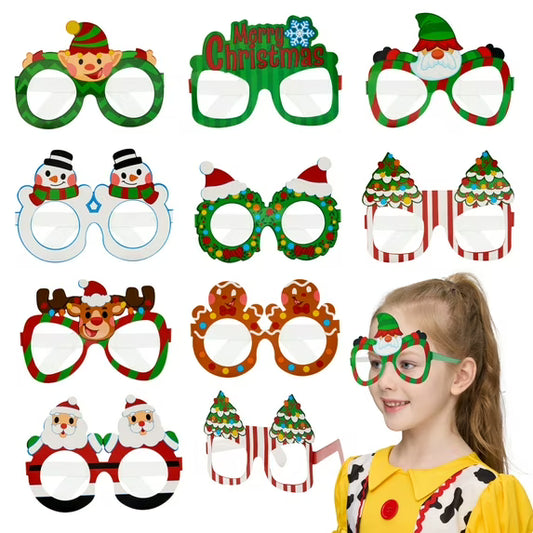 Joyfy 36 Pcs Christmas Glasses Frame Costume Eyeglasses Assorted Designs for Christmas Party Favors Photo Props(One Size Fits All)