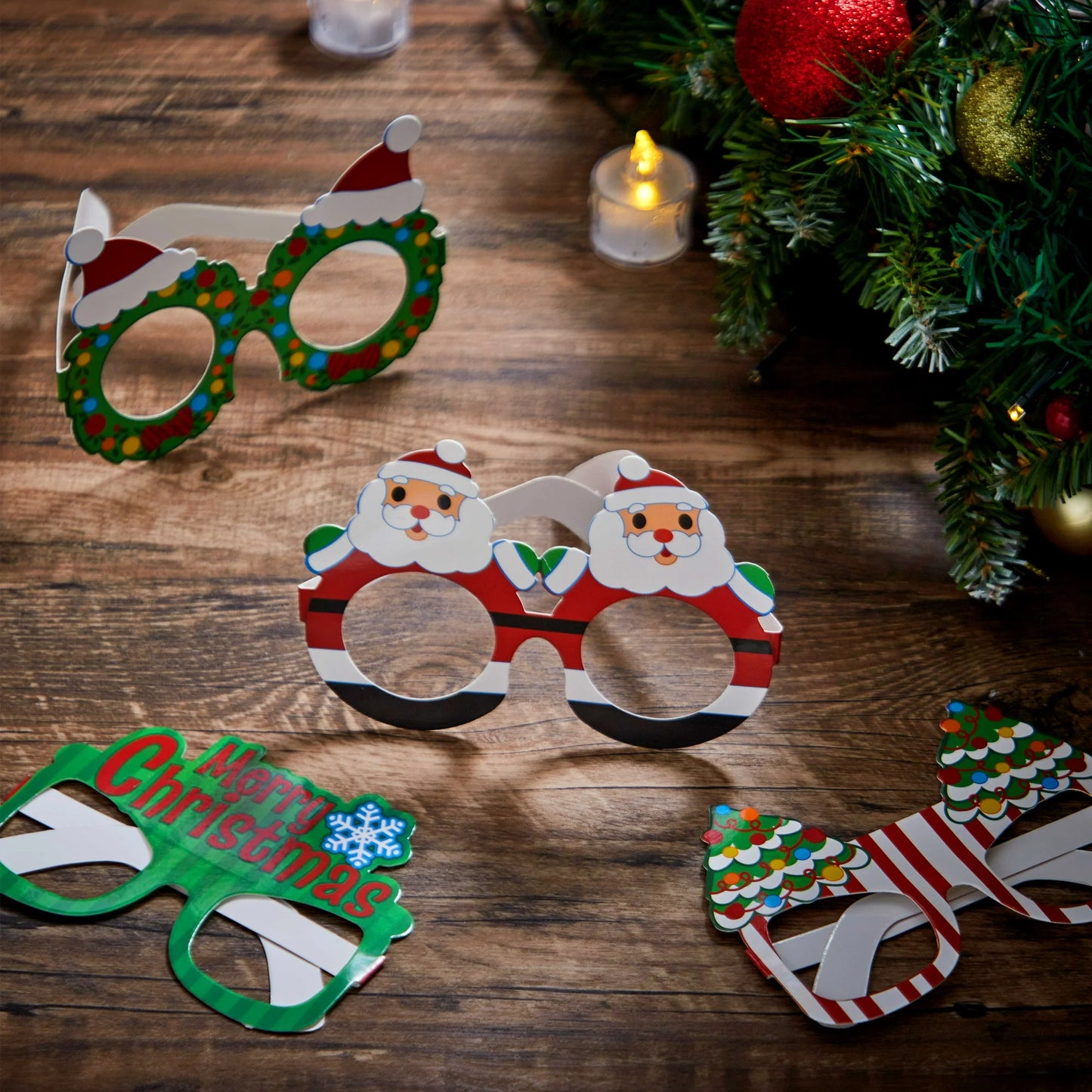 Joyfy 36 Pcs Christmas Glasses Frame Costume Eyeglasses Assorted Designs for Christmas Party Favors Photo Props(One Size Fits All)