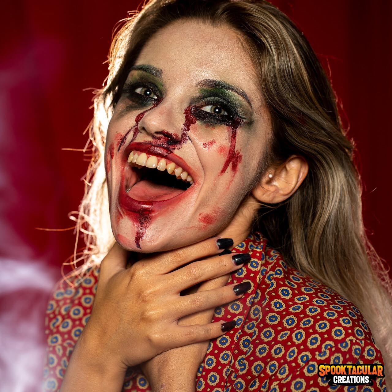 Joyfy 32 oz Halloween Fake Blood,Vampire Blood Makeup Bottle,Halloween Blood Zombie Makeup,Vampire Makeup Kit for Adults,Halloween Costume Vampire Accessories