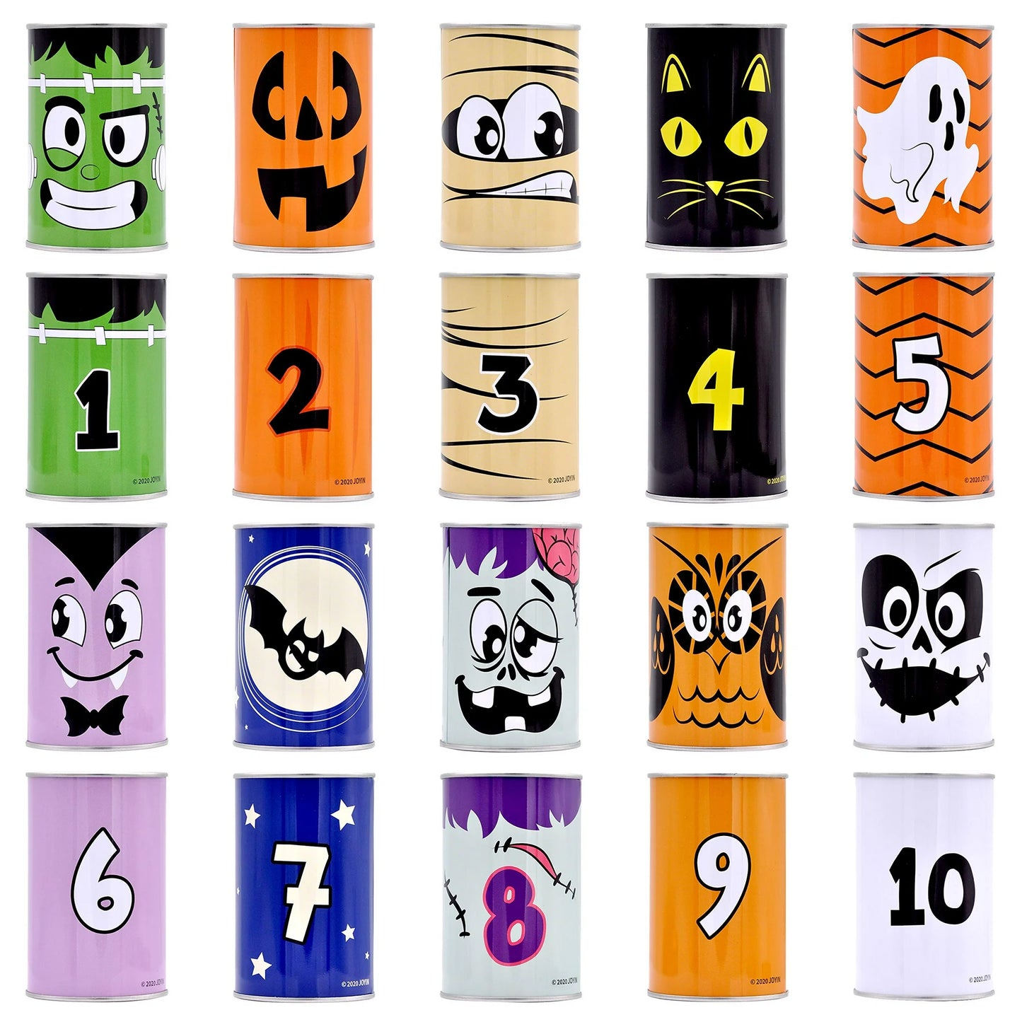 Joyfy 13 Pcs Halloween Carnival Can Bean Bag Toss Games Toys,Halloween Outdoor Party Games for Kids,Halloween Activities Prizes,Party Favors