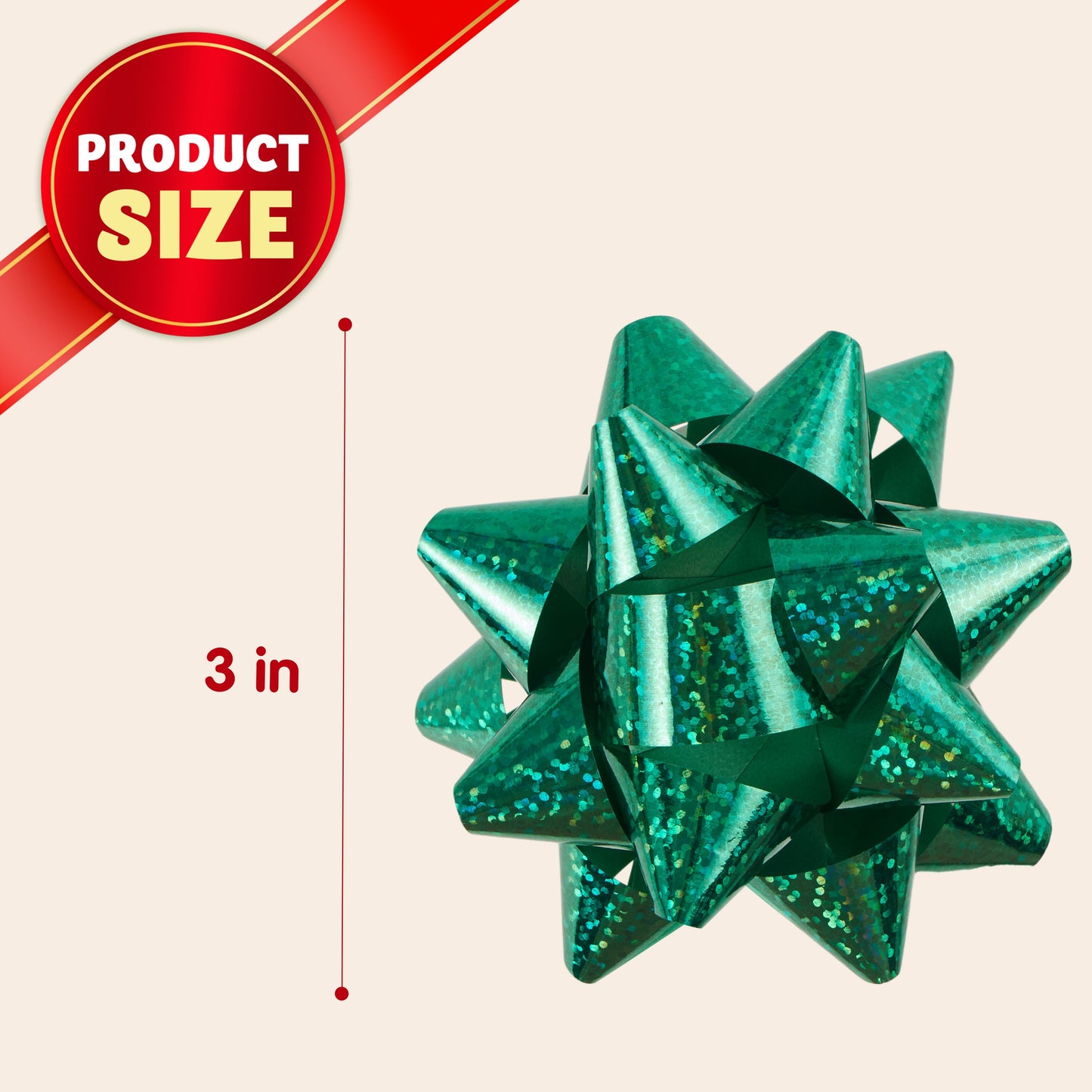 Joyfy 77 Pcs Christmas Gift Bows & Gift Ribbons, 75pcs 3 Inch Christmas Self Adhesive Gift Bows and 2 Rolls of Christmas Curling Ribbons for Baskets, Wine Bottles, Gift Wrapping