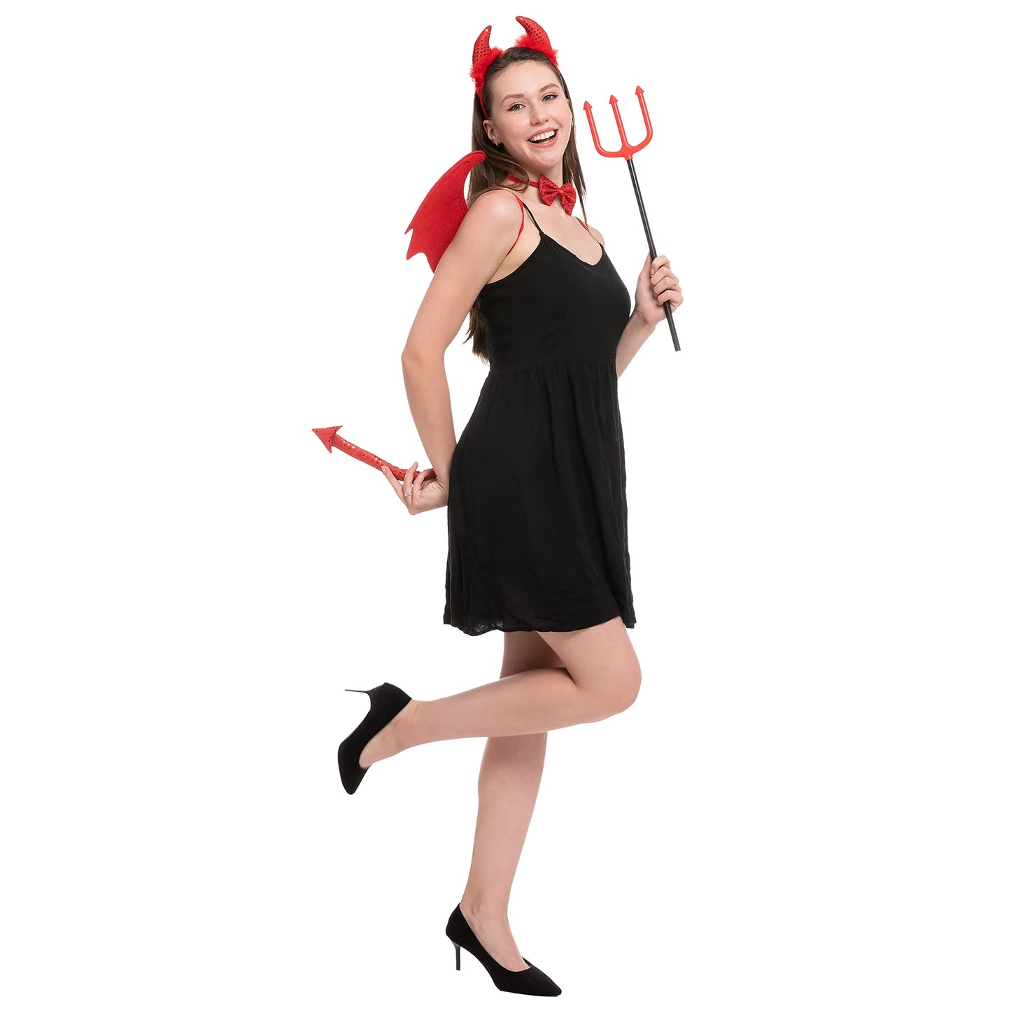 Syncfun Halloween Accessories for Woman, Devil Cosplay Costume for Adults, Role Play Dress UP