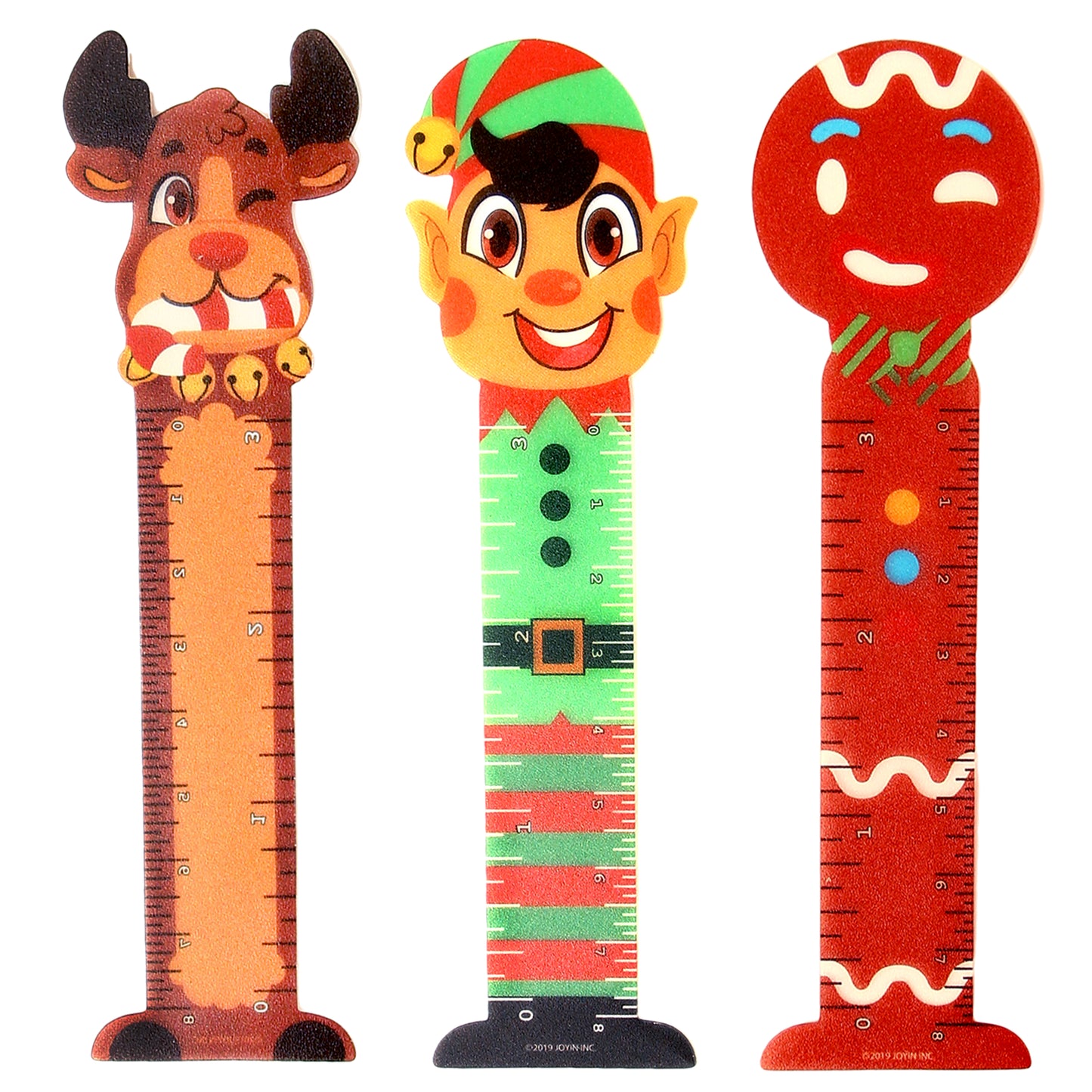 SYNCFUN Christmas Rulers in 6 Designs, 144 Pcs