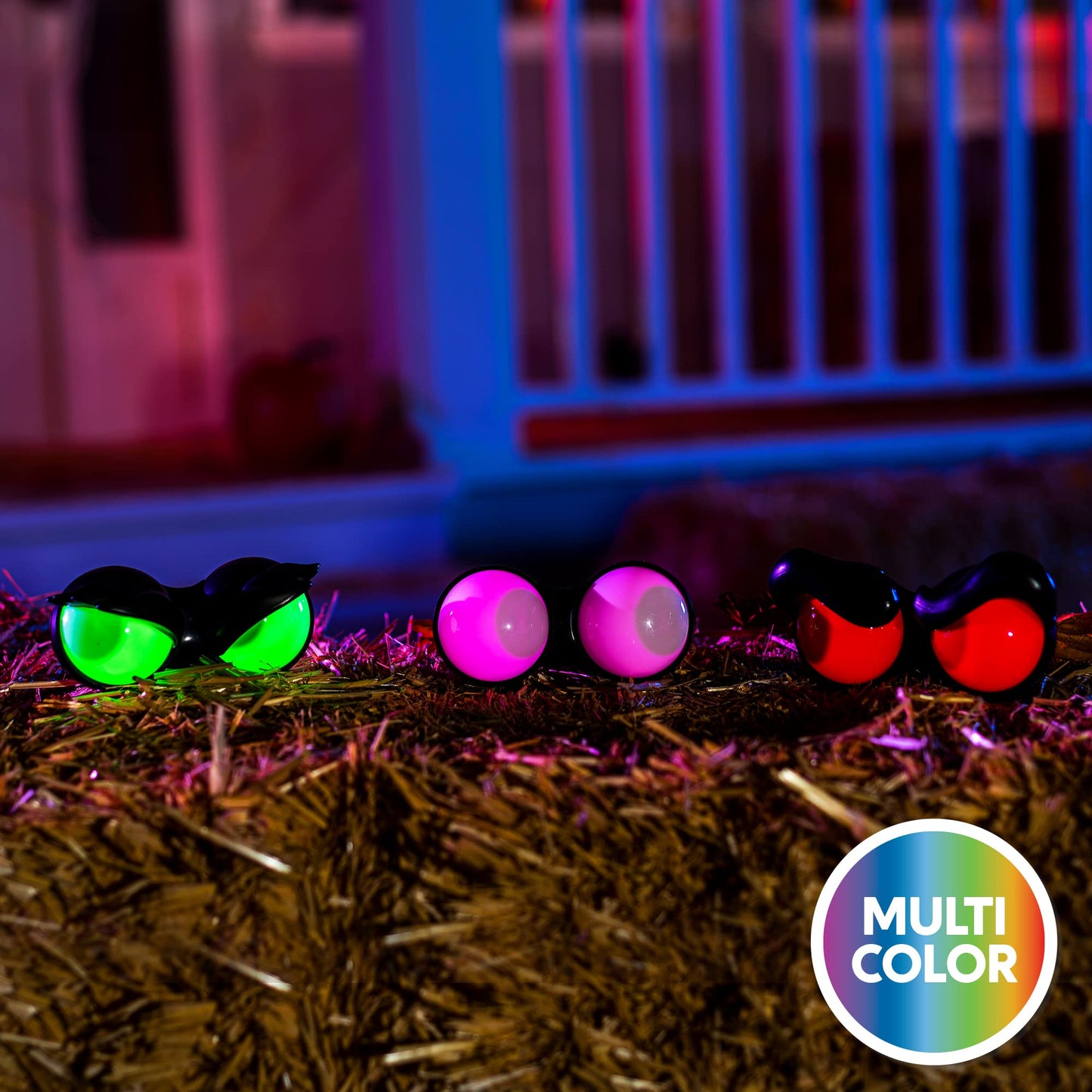 SYNCFUN 3 Packs Halloween Animated Flashing Peeping Eyes Lights Decorations,Outdoor Halloween Light Decorations,Halloween Car Decorations