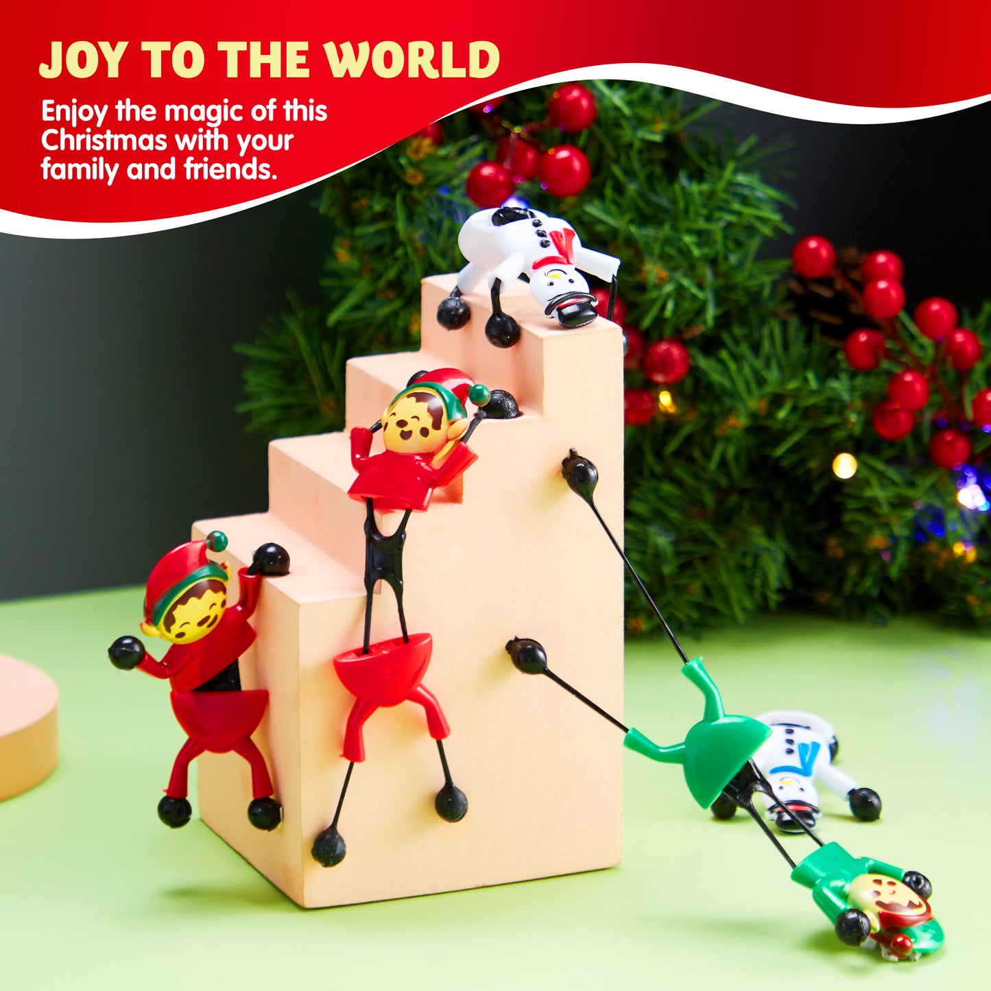 Joyfy Kids Christmas Party Favors,Climbing Man Stretchy Toys