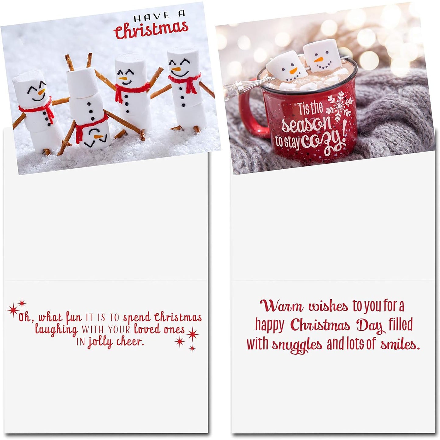 Joyfy 72 Pcs Christmas Holiday Greeting Cards with Envelopes for Winter Xmas Season Merry Christmas Cards, Winter Animal Collection, Wintertime Gifts Cards