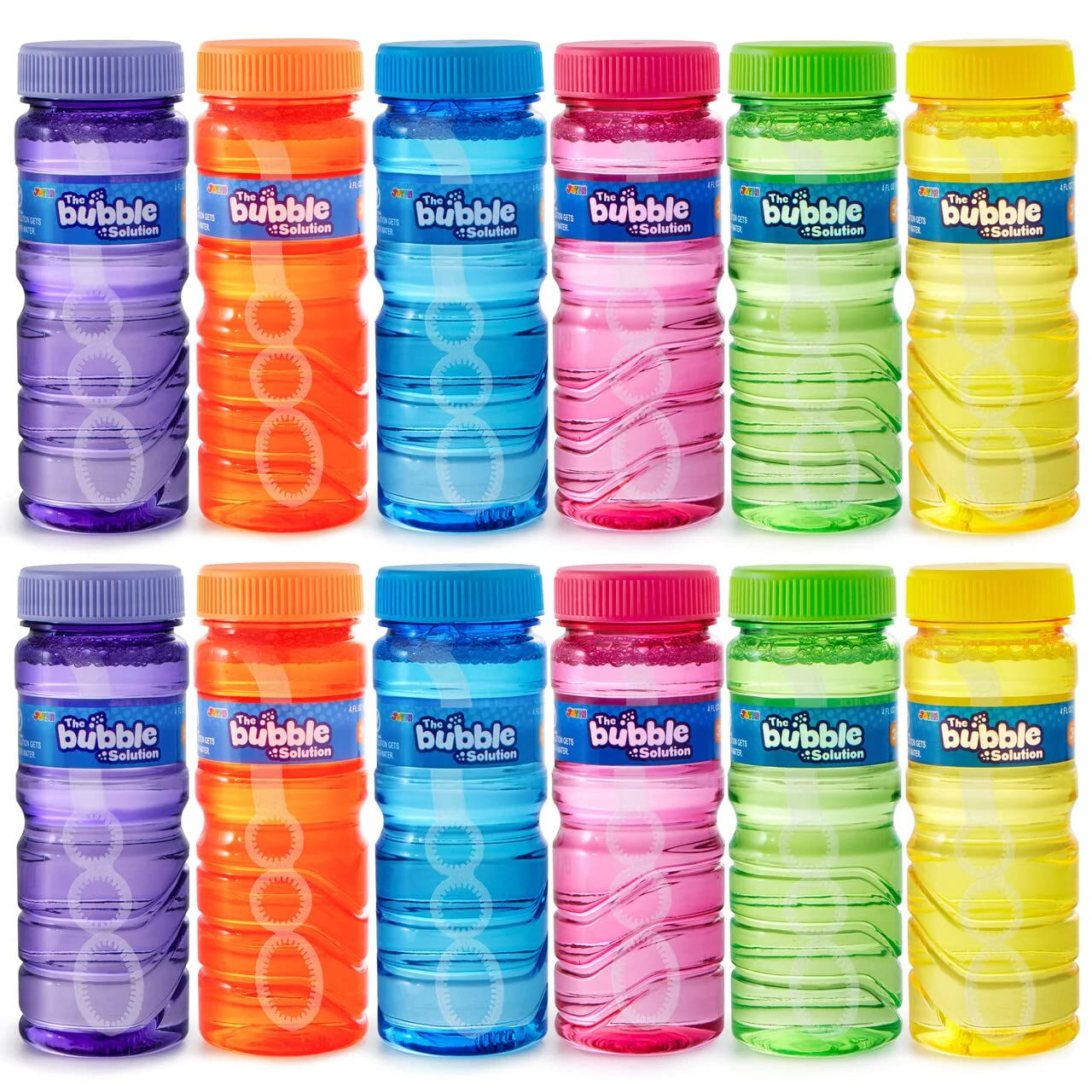 Syncfun 12Packs 4oz Bubble Bottles , Bubbles Party Favors, Bubble Solution Wand Bulk, Summer Toys Outside/Inside Use, Summer Gift for Kids