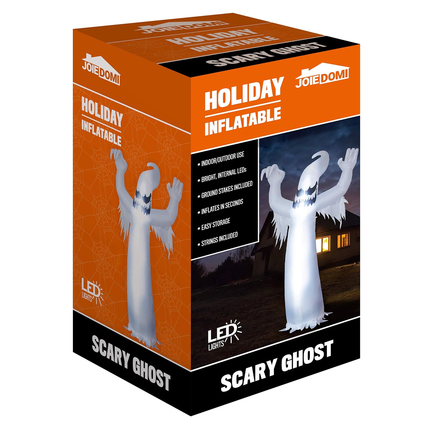 SYNCFUN 12 ft Halloween Inflatable Ghost,Giant Ghosts inflatables with Build-in LEDs Outdoor Decorations,Blow Ups Halloween Yard Inflatables