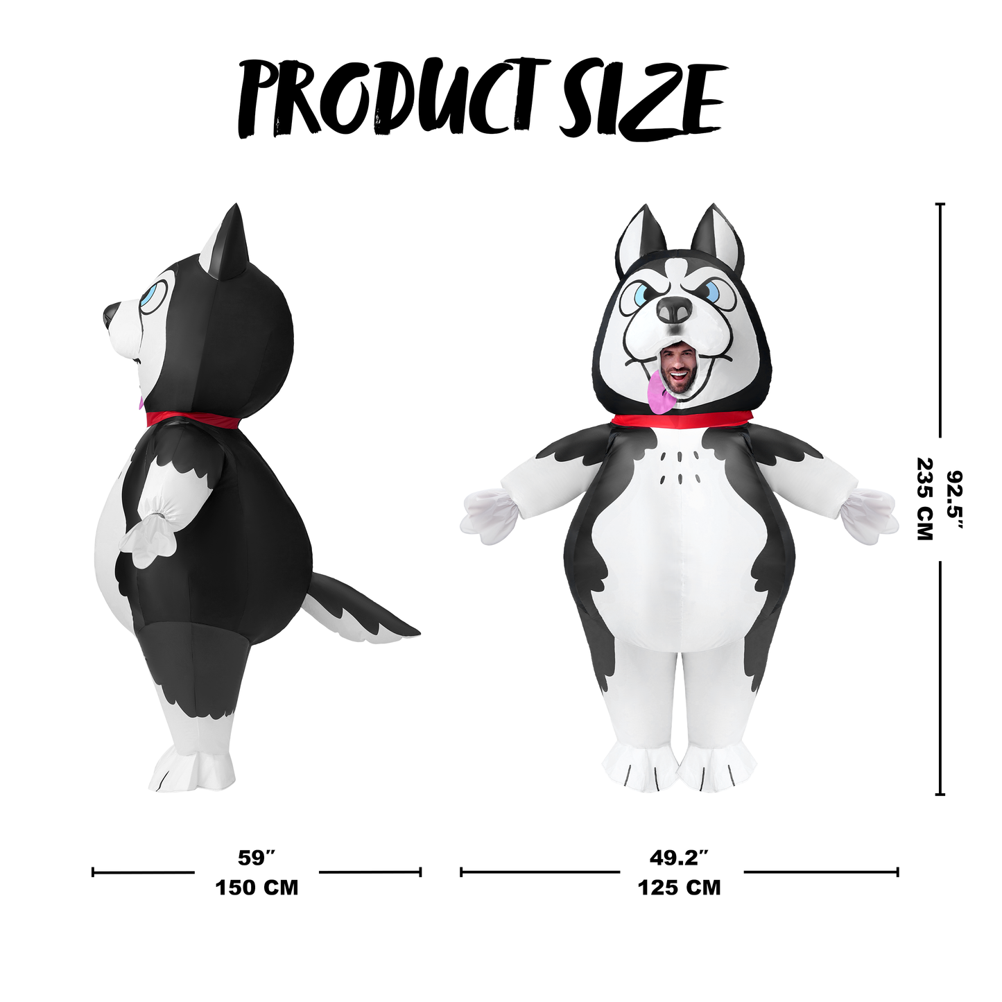 Syncfun Inflatable Costumes for Kids, Full Body Husky Blow Up Costumes for Halloween Party Dress Up Cosplay