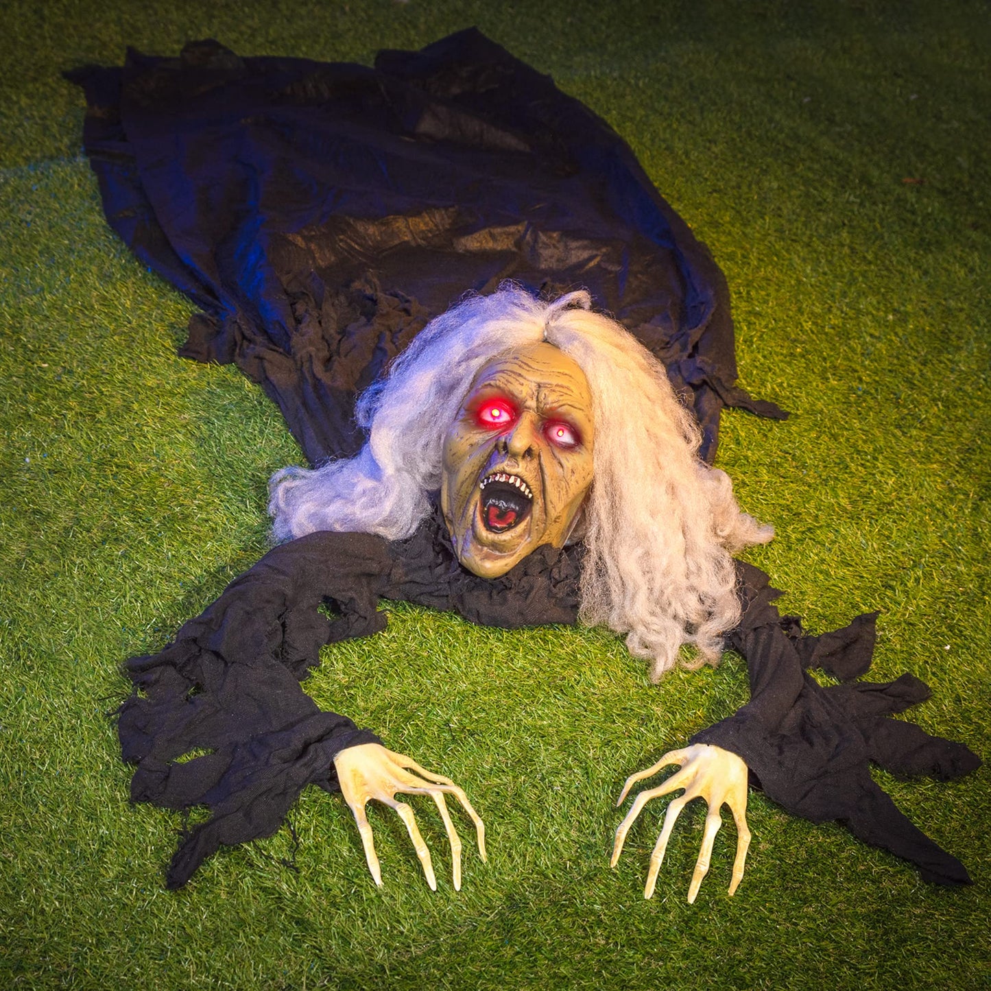 Joyfy Halloween Groundbreaker Halloween Decorations Zombie with Sound and Flashing Eyes,Outdoor Scary Halloween Yard Decorations,Haunted House Decorations