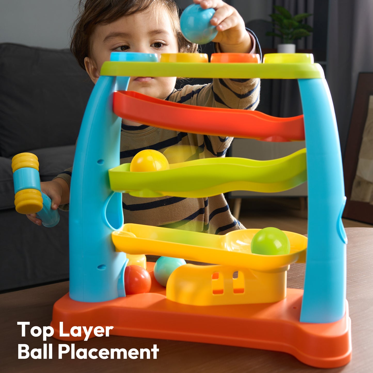 lalalark Pound A Ball Toys for Toddler, Stacking, Learning, Active, Early Developmental Hammer Montessori Toys