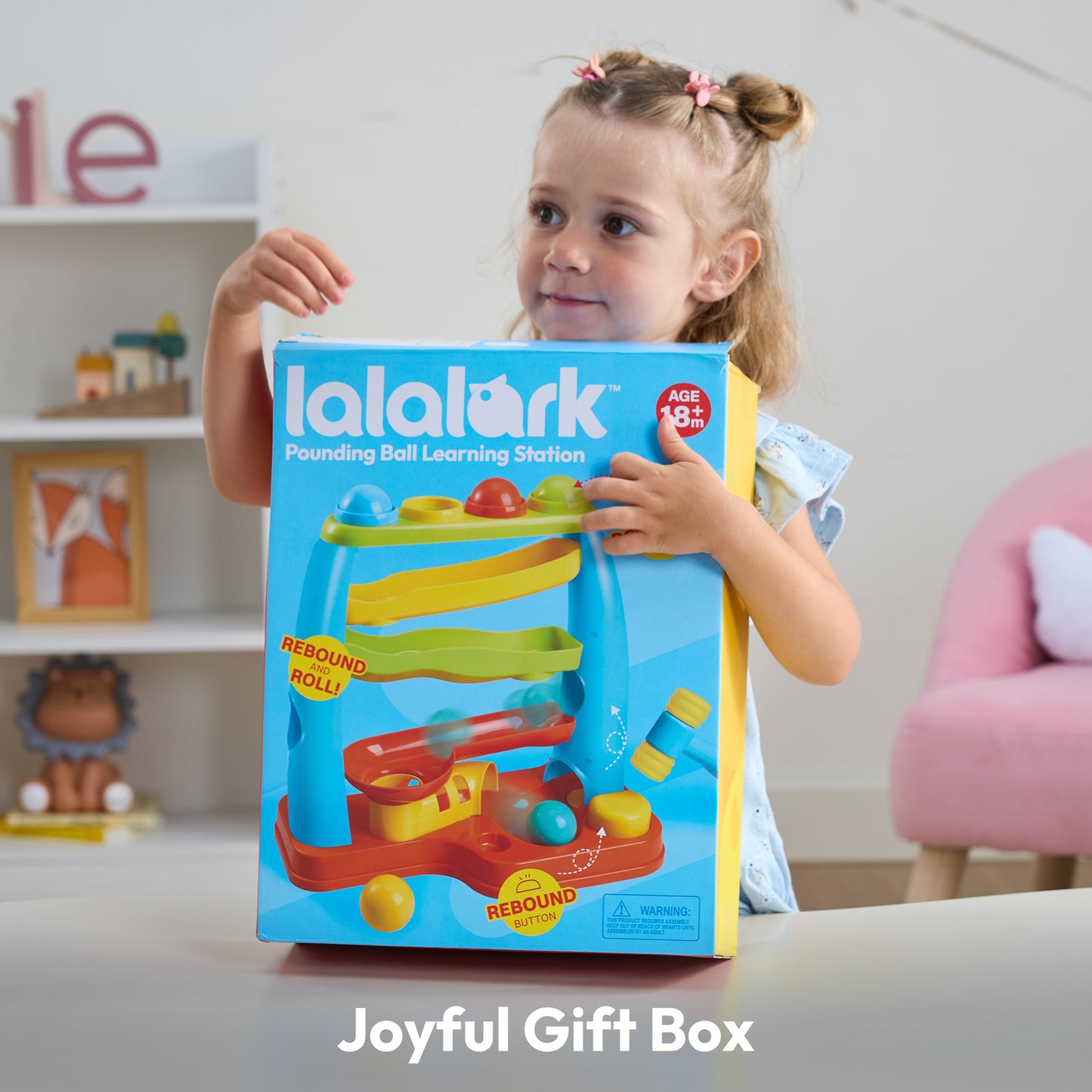 lalalark Pound A Ball Toys for Toddler, Stacking, Learning, Active, Early Developmental Hammer Montessori Toys