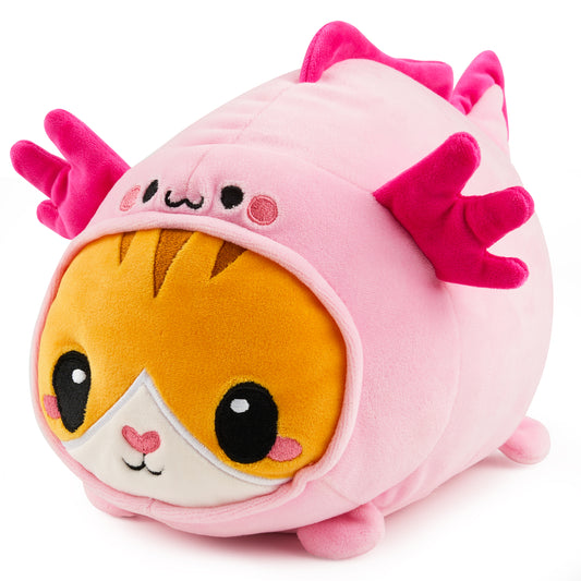 Syncfun 11" Soft Axolotl Plushie with Cat Face