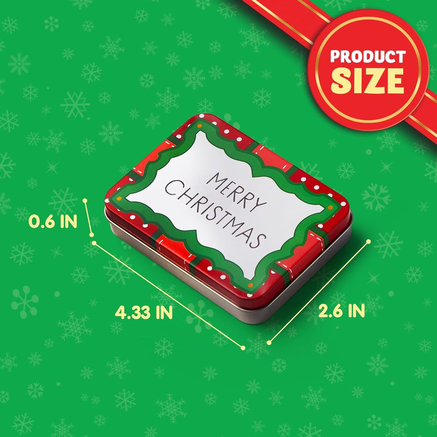 Joyfy 6 Pcs Gift Card Boxes Holder for Christmas, 4.33" x 2.6" x 0.6" Christmas Tins with Lids 6 Designs, Xmas Holiday Presents Decor, Party Favor Box