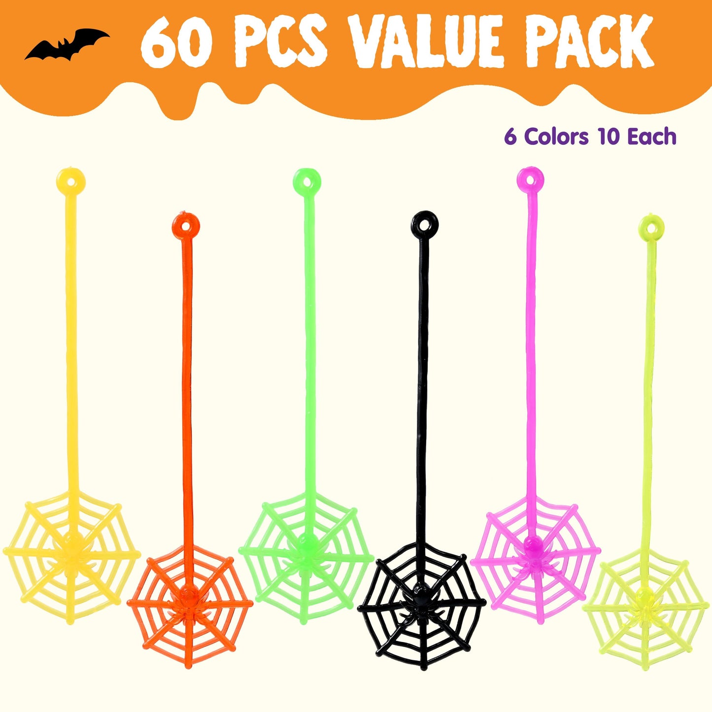 Joyfy Halloween Sticky Toys, 60 PCS