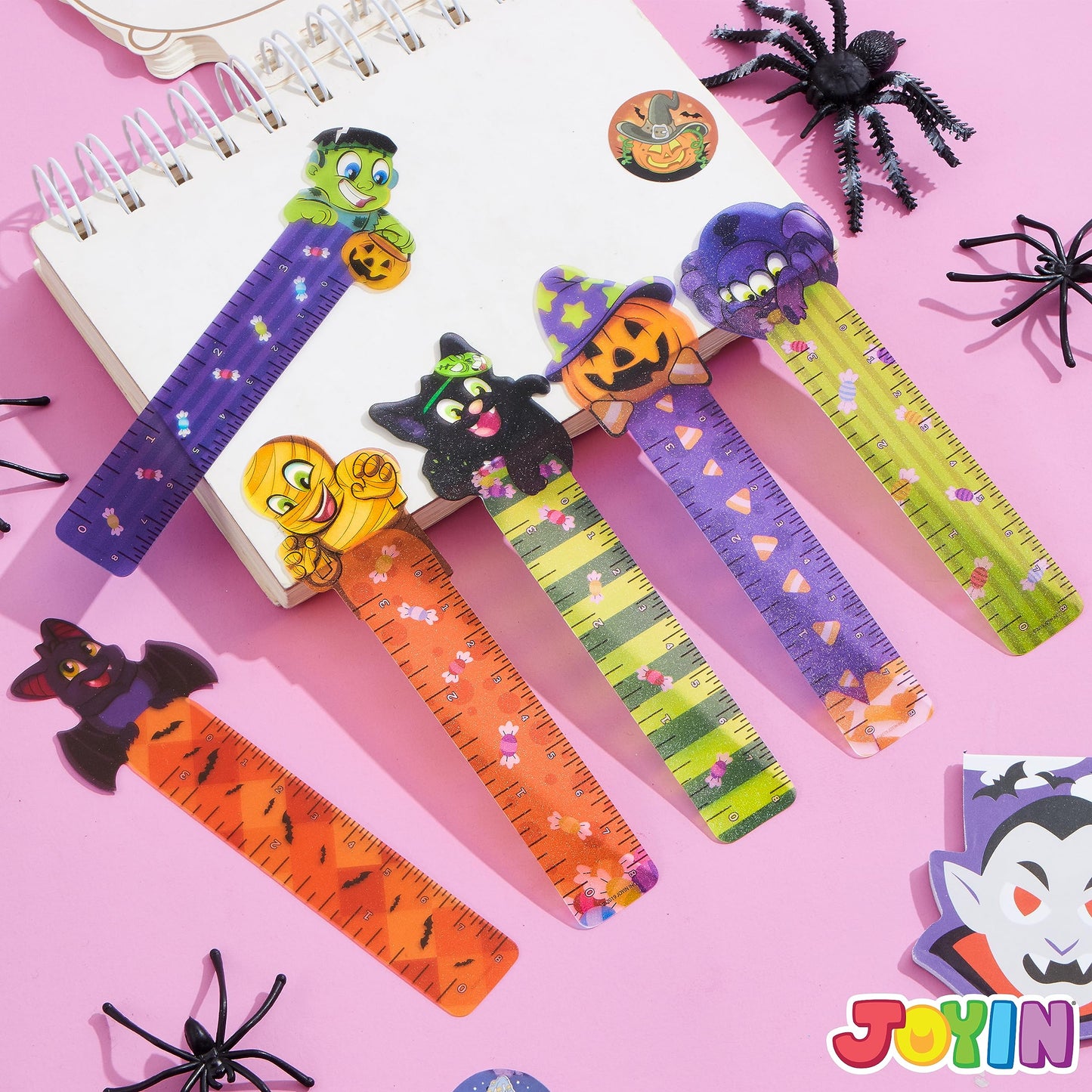 JOYIN 36 Pcs Halloween Bookmark Rulers,Ruler Markers with Halloween Themed for Classroom Prizes and Trick or Treat Prizes,Halloween Goodies,Halloween Party Favors Bulk