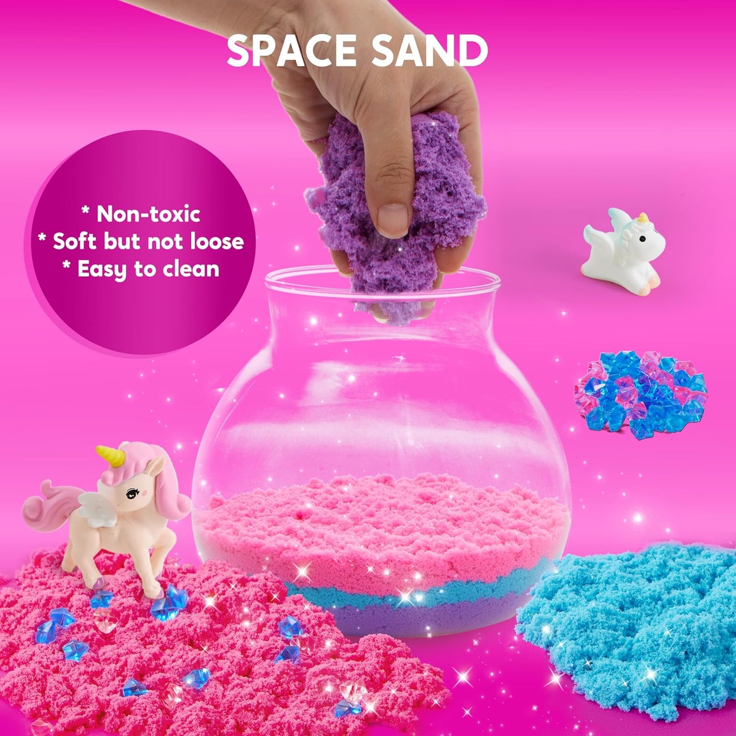 Klever Kits Unicorn Crystal Terrarium Crafts Kit for Kids with LED Night Light, Crystal Growing Science Kit Girls Gift for Aged 6+ Years