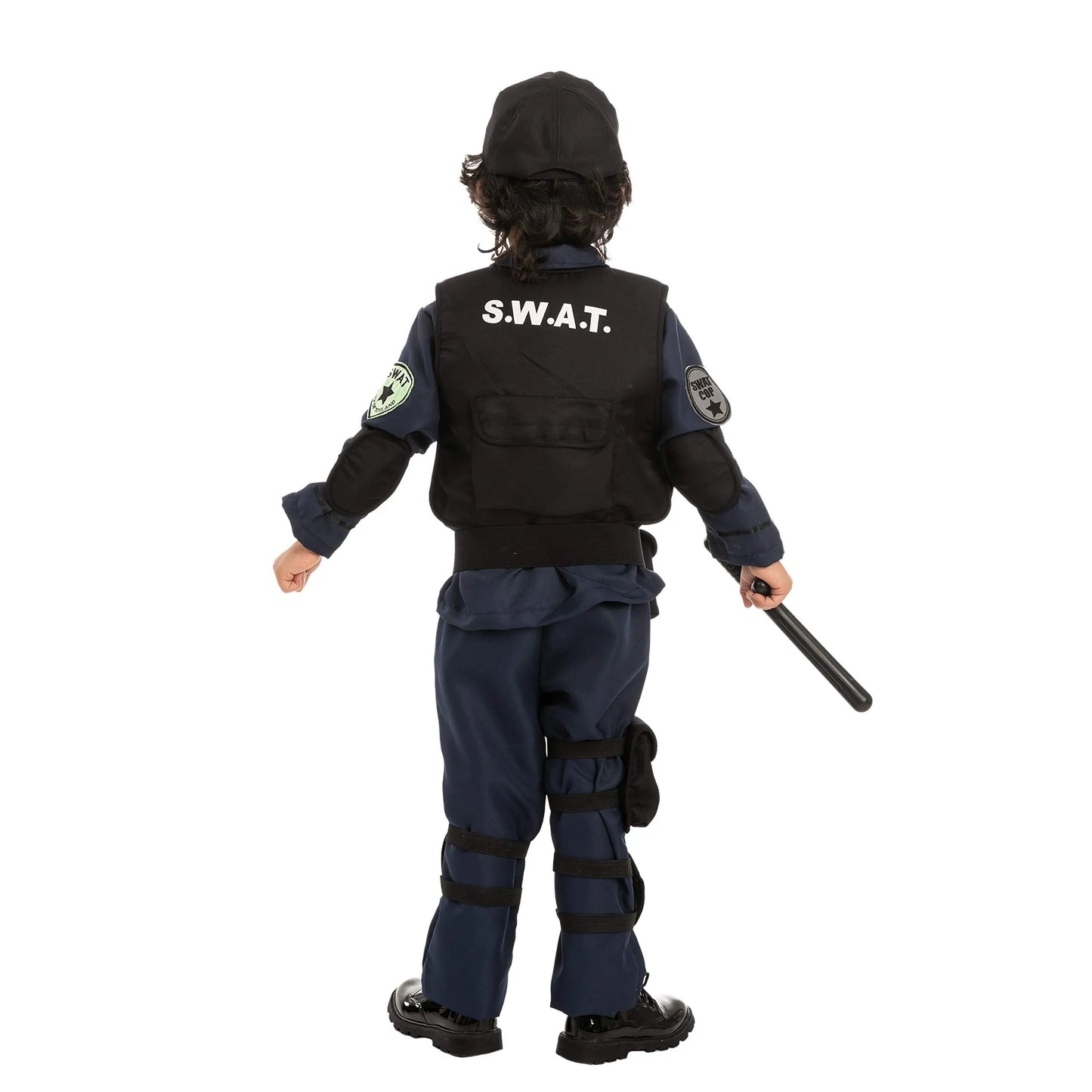 Syncfun Kids SWAT Costume, S.W.A.T. Police Officer Costume for Toddler Boys Halloween Dress Up 5-12 Years