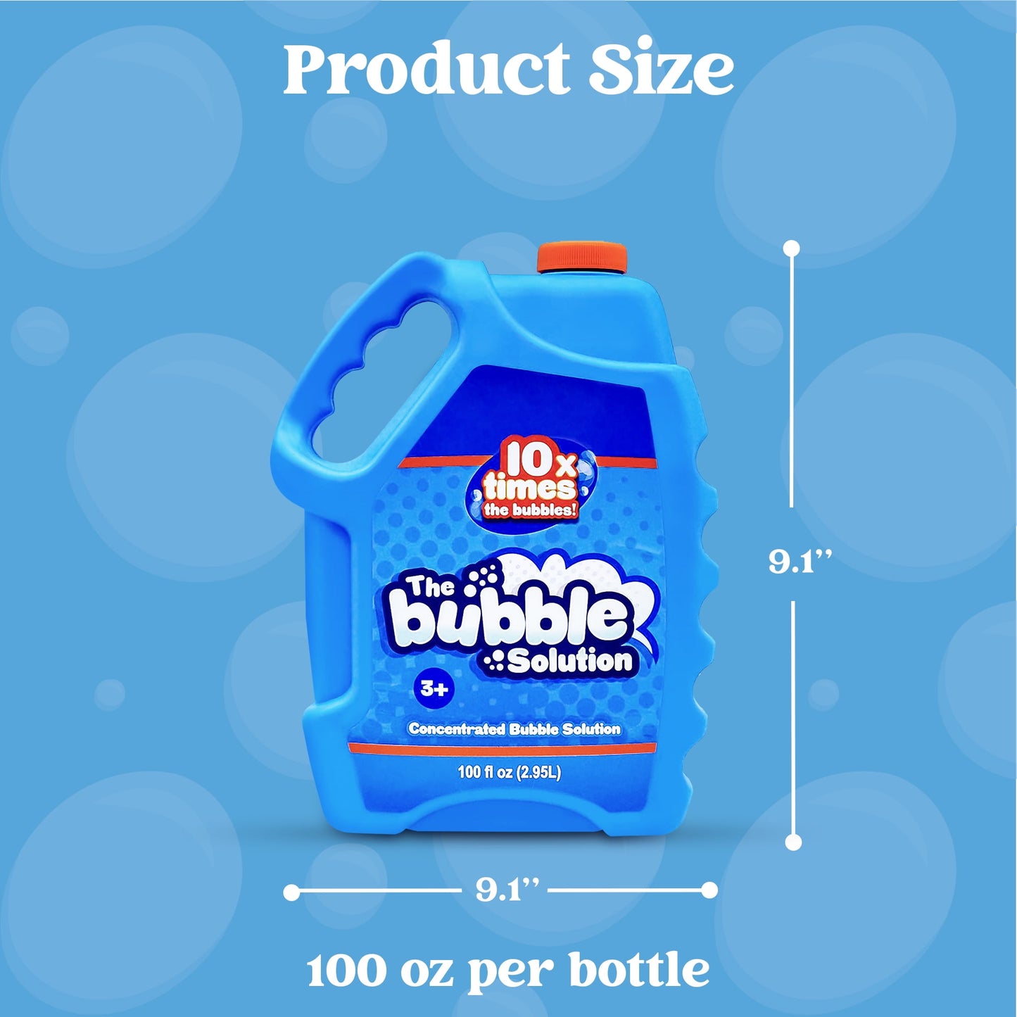 100 oz Concentrated Bubble Solution for Kids, up to 8 Gallon Bubble Liquid Refills for Bubble Machine,Bulk Bubbles Outdoors Toy for Toddlers Boys Girls