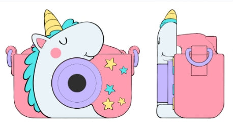 Pink Unicorn Kids Camera