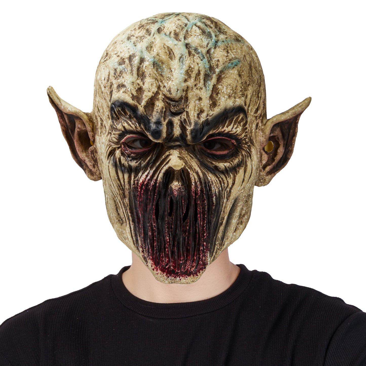 Joyfy Halloween Costume Accessory Creepy Scary Halloween Cosplay Costume Mask Weird Latex Bald Cap for Adults Party Cosplay Accessories Dress Up