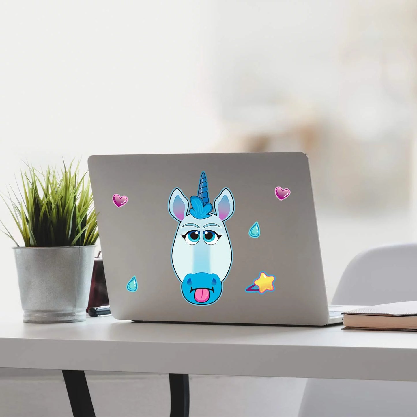 SYNCFUN 36 Pcs Unicorn Stickers for Kids Make-a-Face Sticker Sheets 9.8"x6.7" Make Your Own Animal Mix and Match Stickers, Birthday Holiday Party Favor Craft Gifts for Girls & Boys