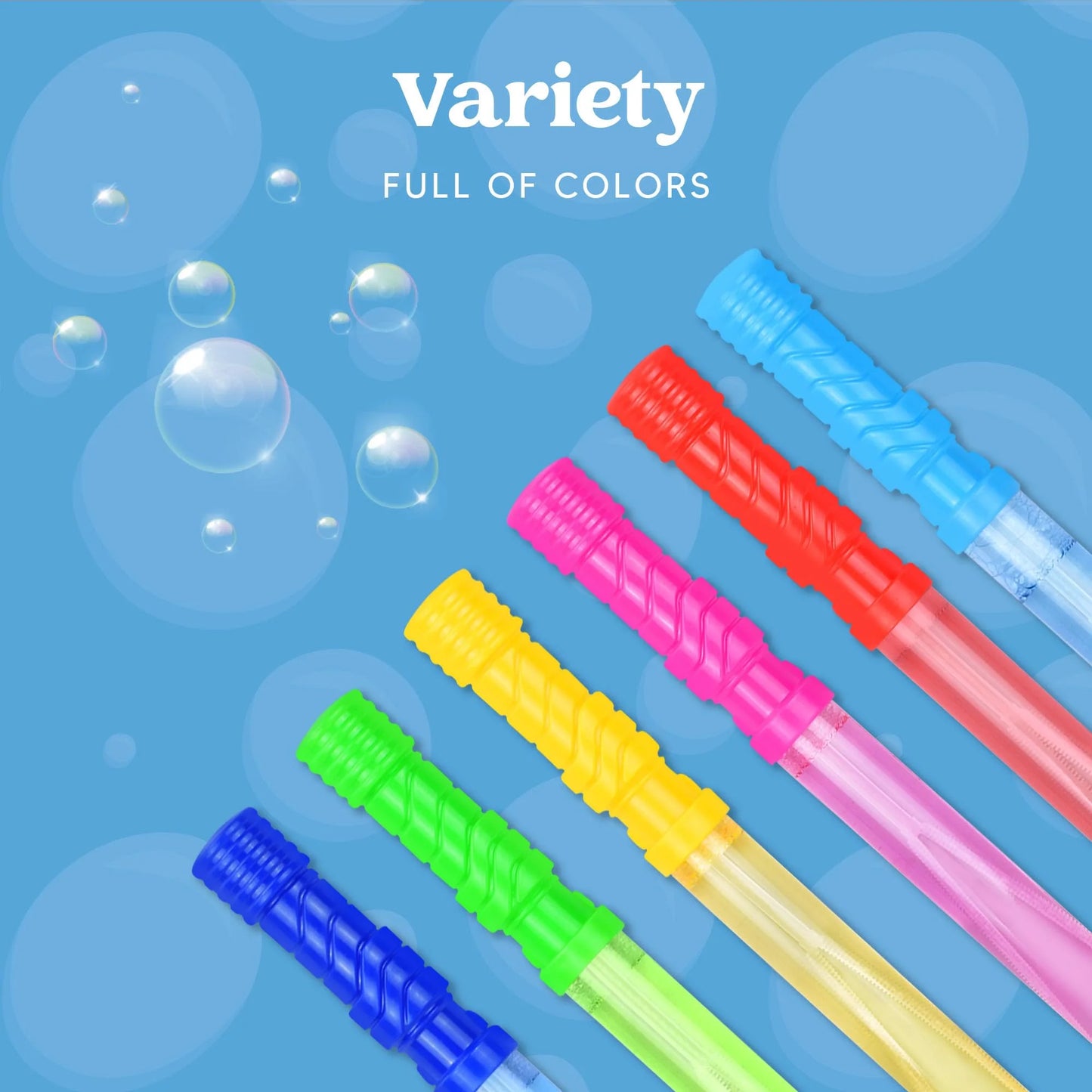 Joyin 12PCS 14.6’’ Big Bubble Wand Assortment (1 Dozen) with Bubble Refill Solution - Summer Toy Party Favor