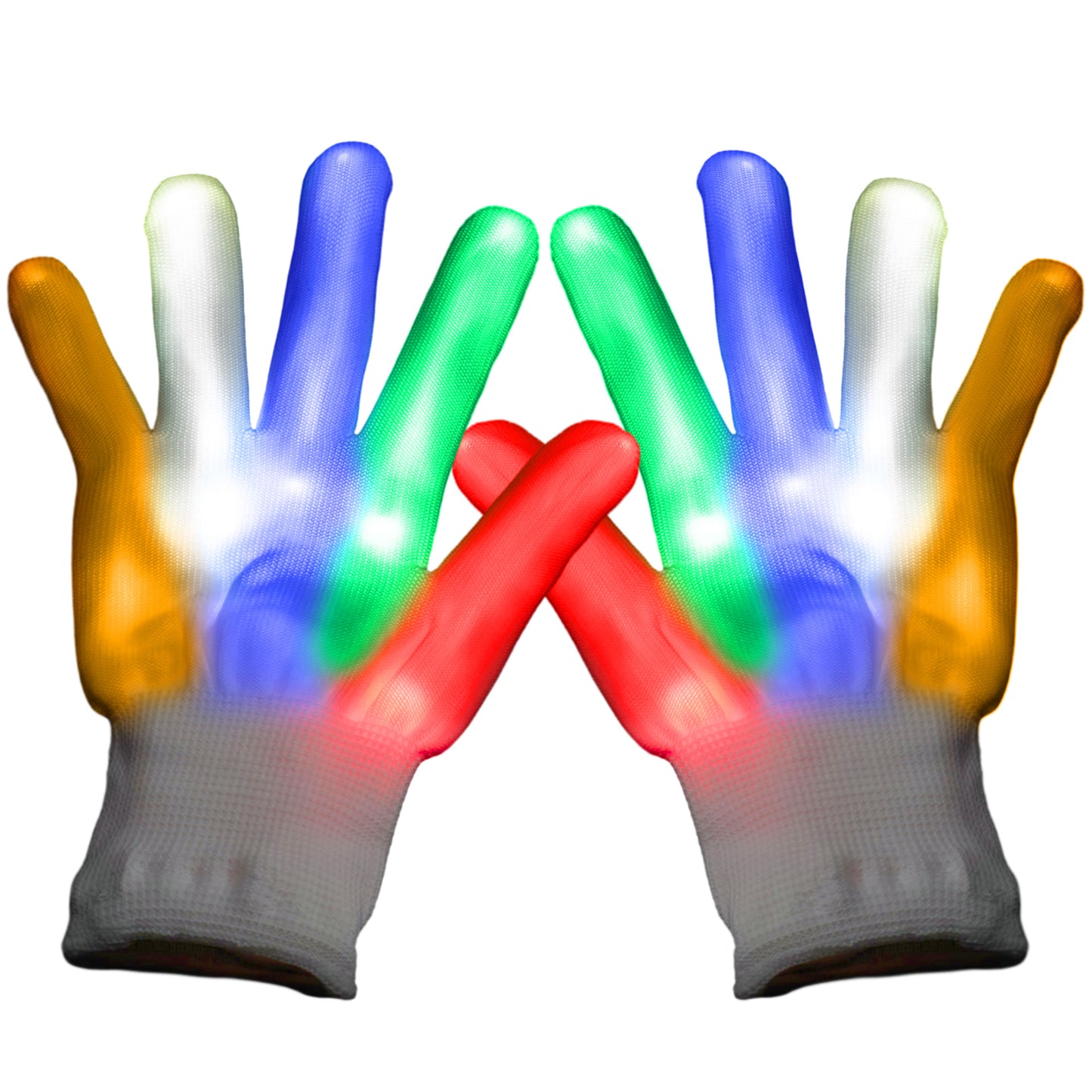 JOYIN 3 Pack LED Gloves for Kids,Flashing Finger Light Up Gloves Cool Glow Gloves with 3 Lighting Modes,Glow in the Dark Gloves for Kids Halloween Party Favors,Halloween Costume Accessories