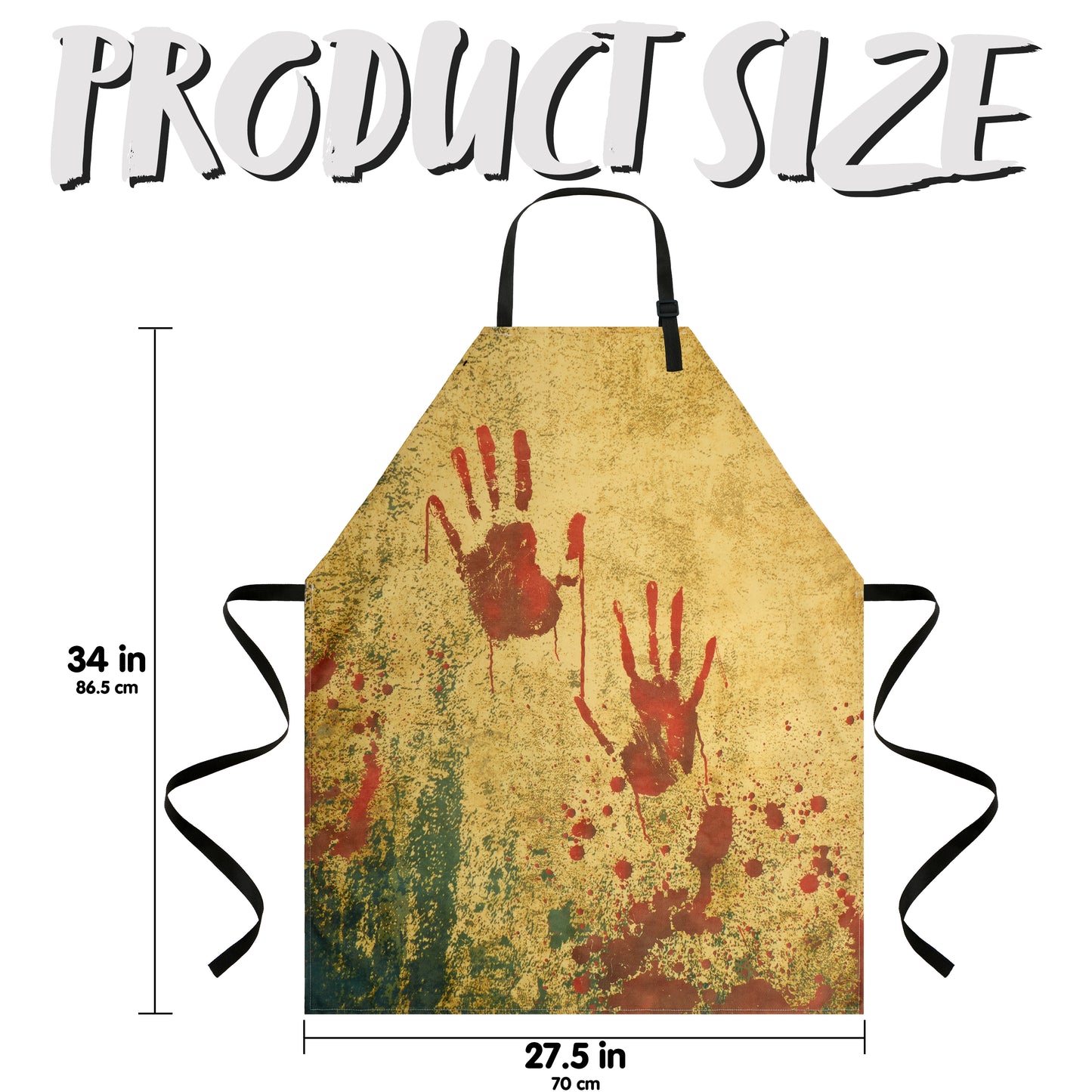 Syncfun Halloween Horror House Apron Costume Accessories,Unisex Kitchen Bib Butcher Apron with Adjustable Neck for Cosplay Accessories Adults Dress Up