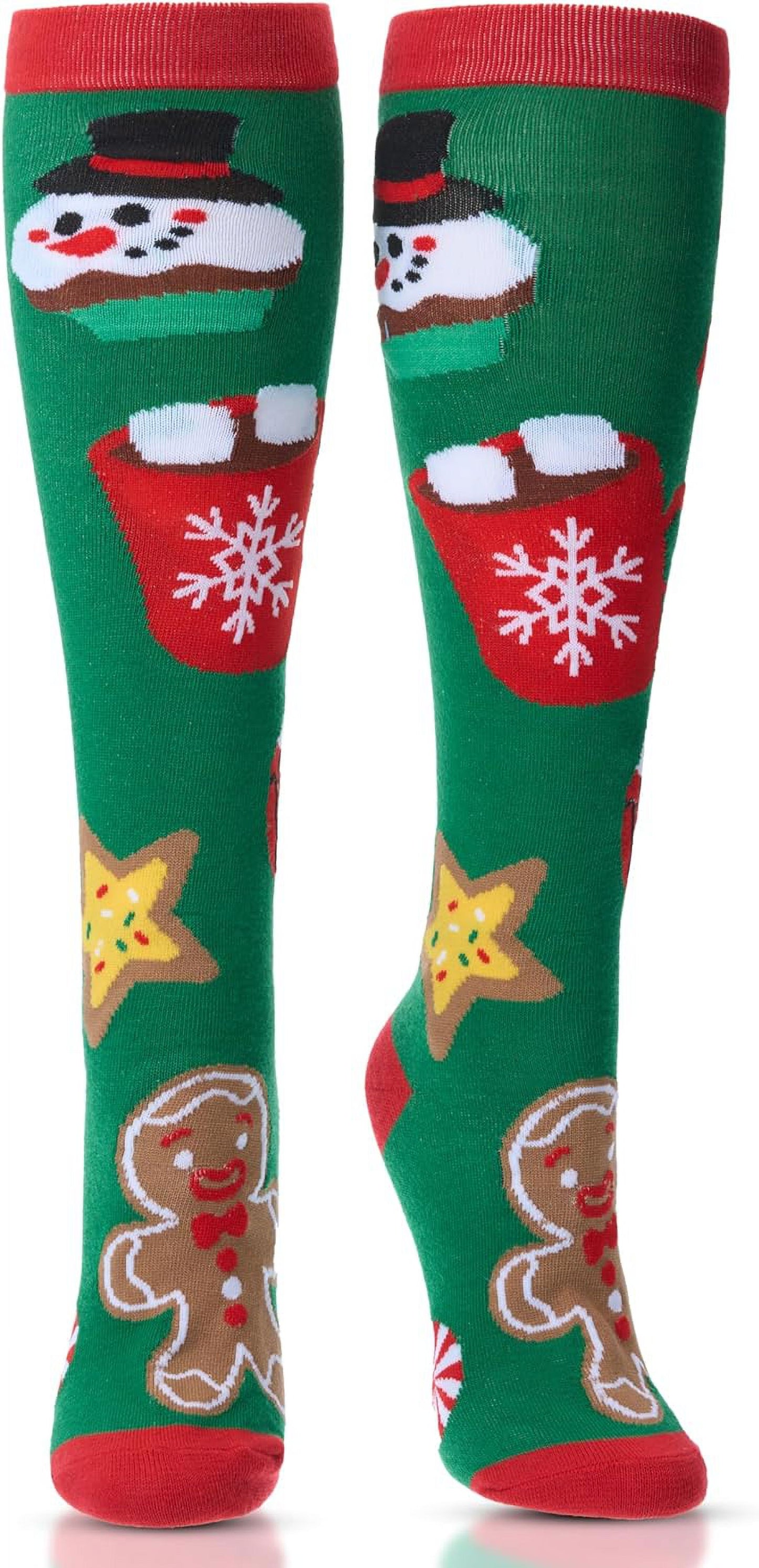 Joyfy 2 Pairs Christmas Socks for Women,Funny Crazy Holiday Christmas Socks for Adults,Christmas Gifts for Women