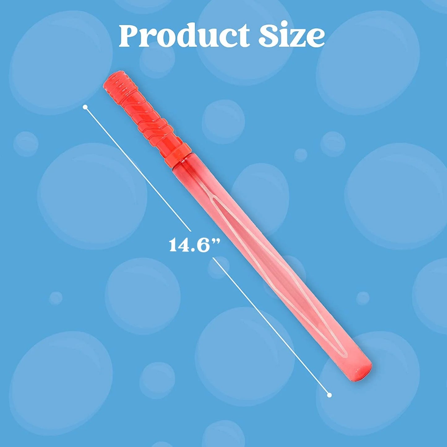 Syncfun 24 pack 14.6’’ Big Bubble Wands ,Bulk Bubble Sticks for Summer Toy, Outdoor Indoor Activity Use,Easter, Party Favors Supplies for Kids
