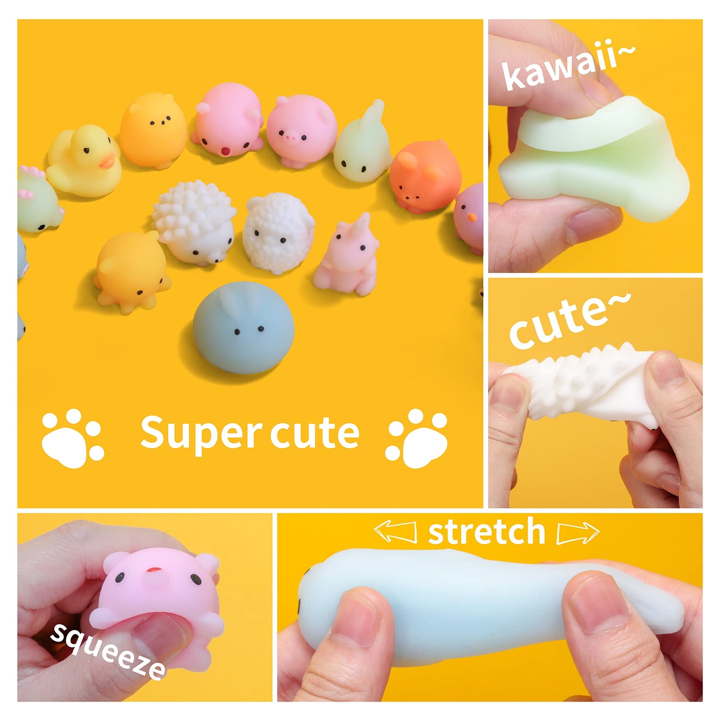 56 pcs (28 Valentines Day Cards with 28 Mochi Squishy Toys) for Kids, Fidget Mini s with Heart Boxes School Class, Valentines Day Gifts Set Exchange Prizes