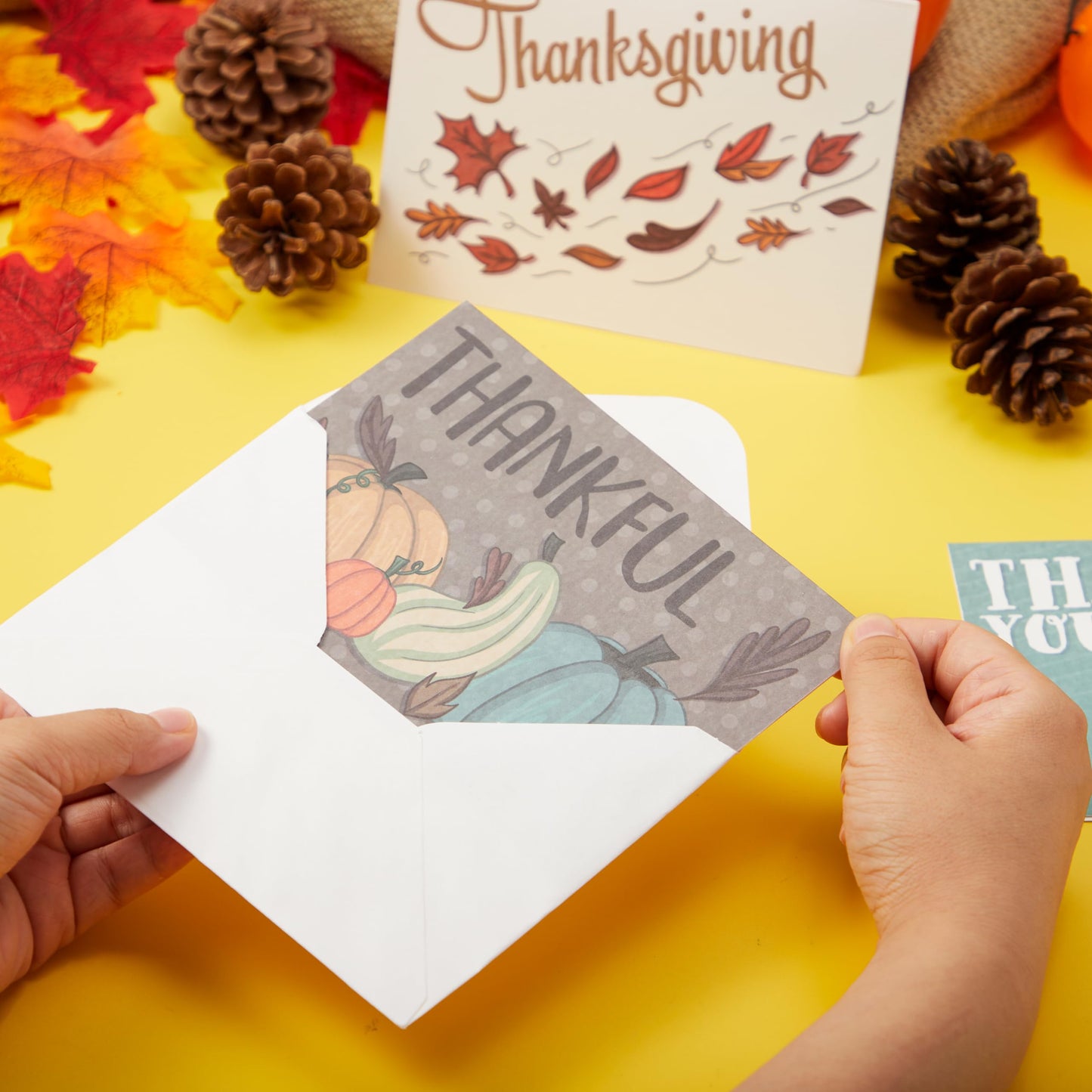 JOYIN 36Pcs Thanksgiving Greeting Gift Cards for Christmas Dinner Holiday Parties Celebrations Harvest