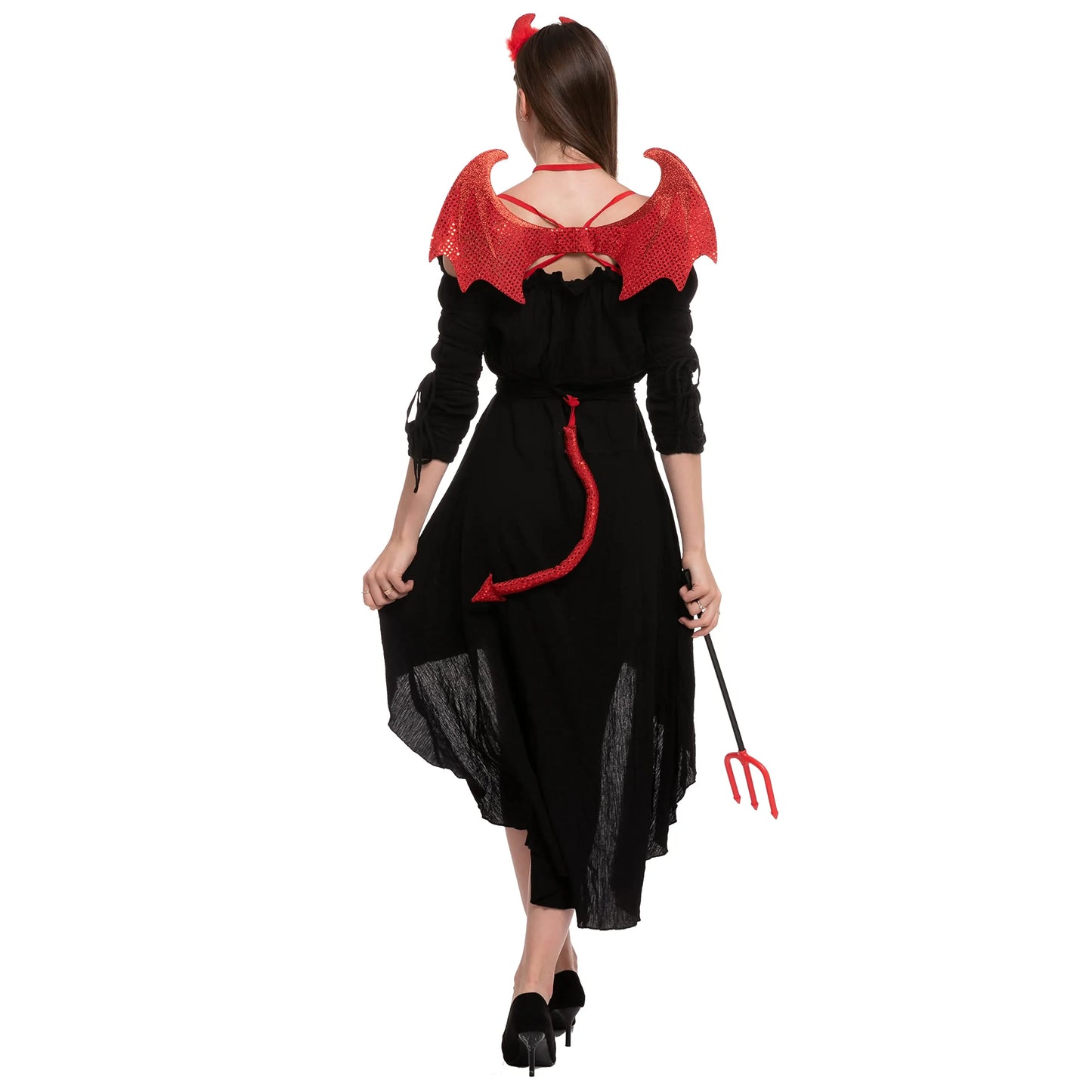 Syncfun Halloween Accessories for Woman, Devil Cosplay Costume for Adults, Role Play Dress UP