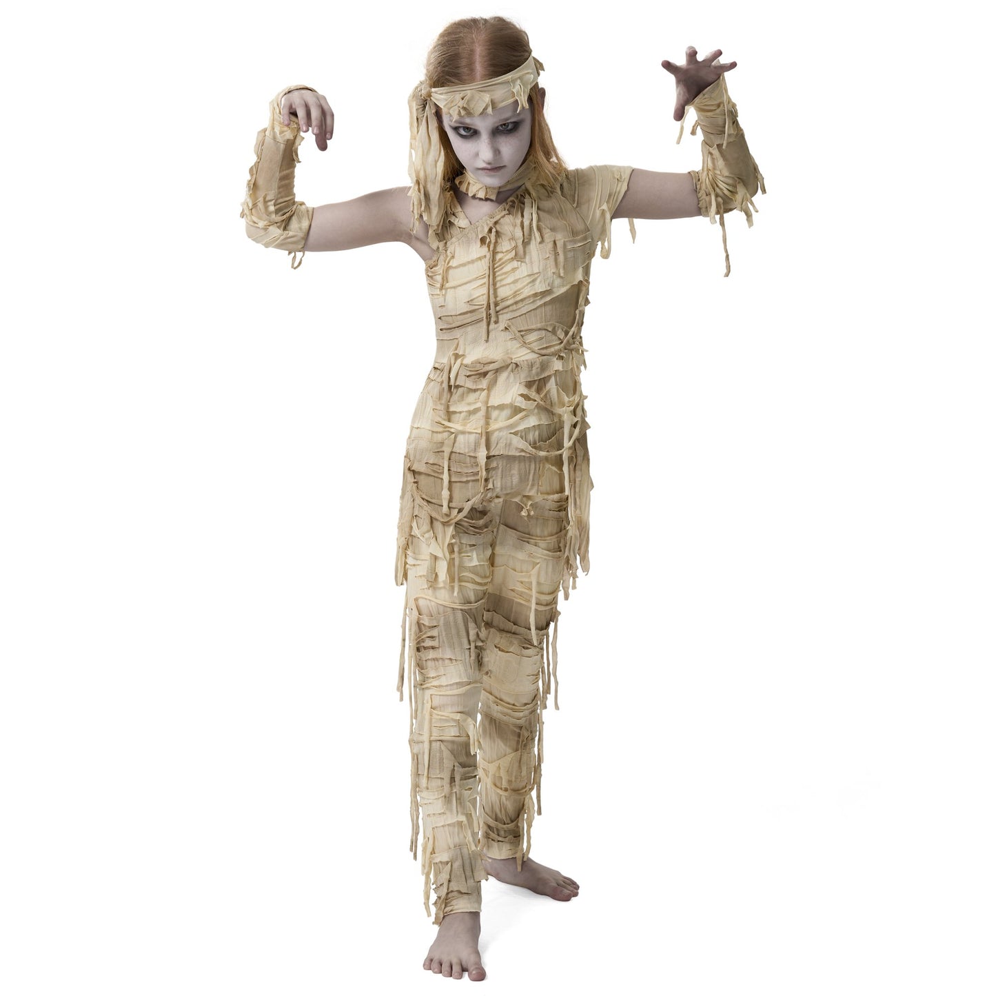 Joyfy Mystical Mummy Costume for Kids, Halloween Mummy Costume for Girls, Family Costume for Halloween Party Cosplay