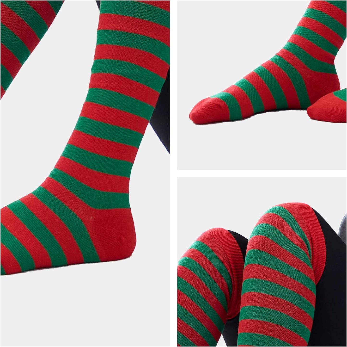 Joyfy 3 Pairs Christmas Socks for Women,Funny Crazy Holiday Elf Christmas Socks for Adults,Christmas Gifts for Women