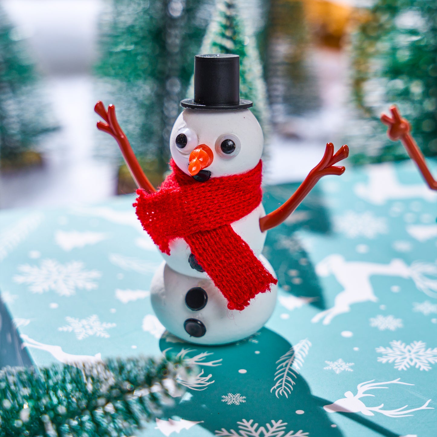 SYNCFUN 3 Pack DIY Snowman Christmas Craft Kit Christmas Build Your Snowman Craft Kit for Xmas Arts and Craft Activities