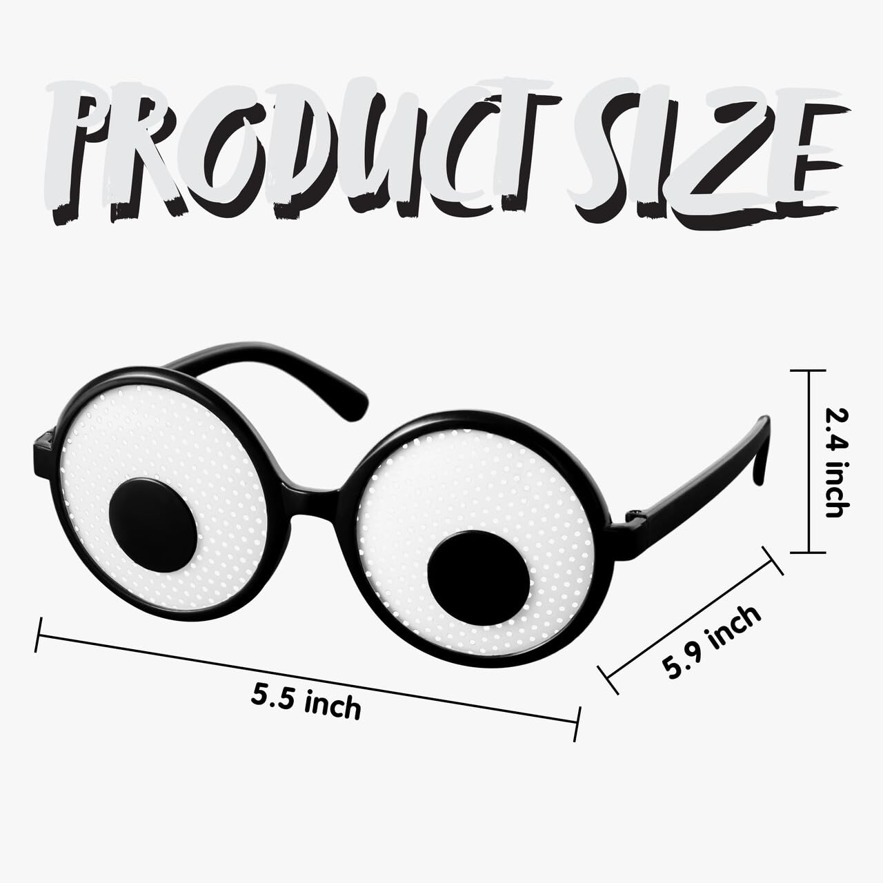 JOYIN 3 Pcs Halloween Glasses,Eyeball Glasses Amusing Wiggly Eyes Glasses Funny Glasses for Adult Posing Props Masquerade Costume Birthday Party Cosplay Supplies