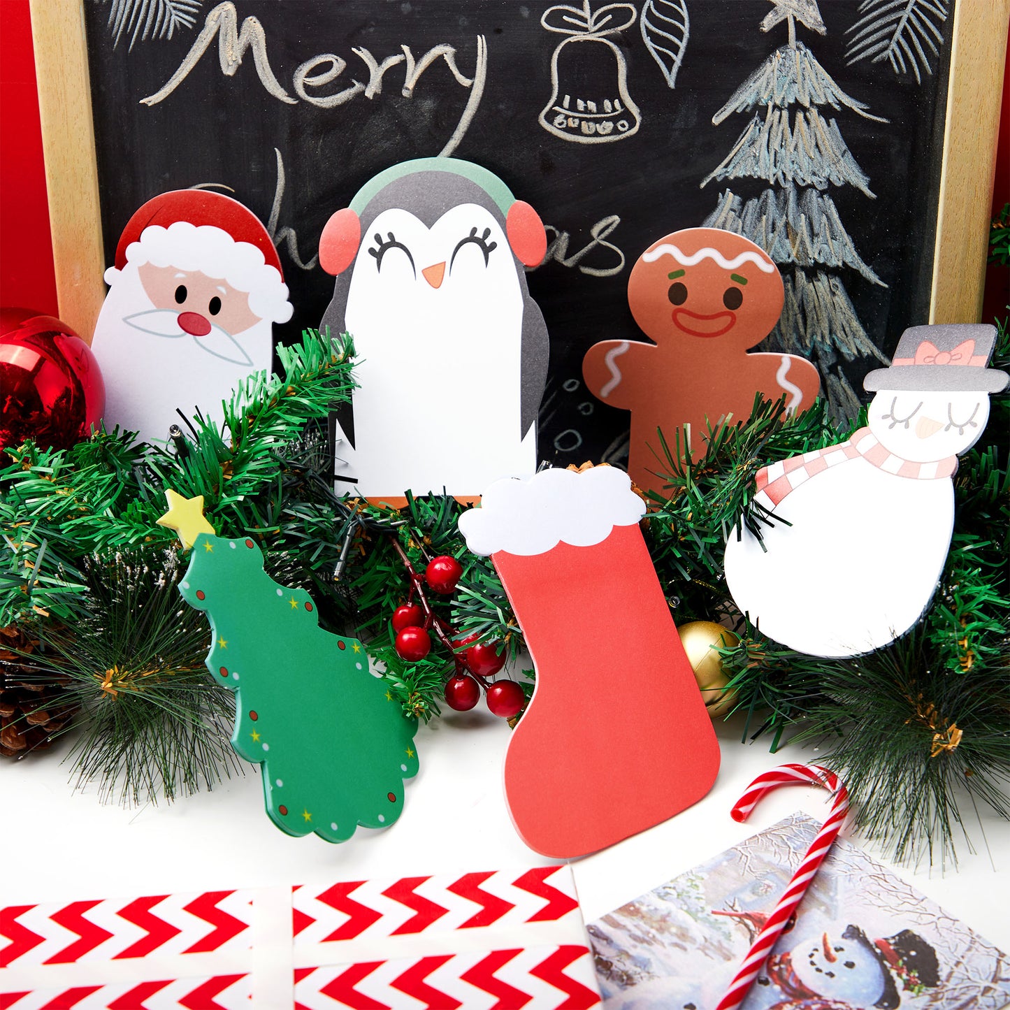 SYNCFUN Christmas Characters Notepads, 24 Packs