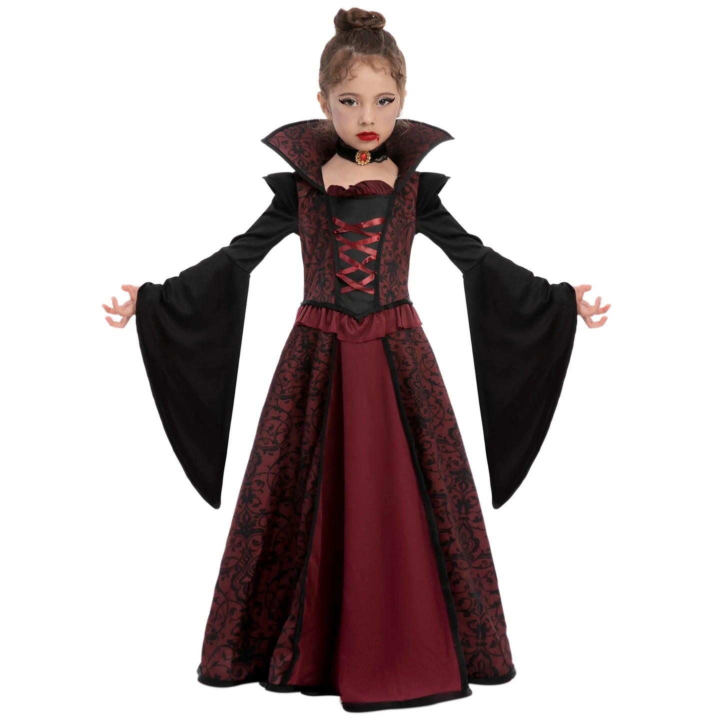 Syncfun Girls Royal Vampire Costume Set , Carnival Cosplay, Perfect for Halloween Dress Up Party Vampire-Themed Party